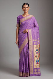 Purple Katan Silk Paithani Saree with Irkal border