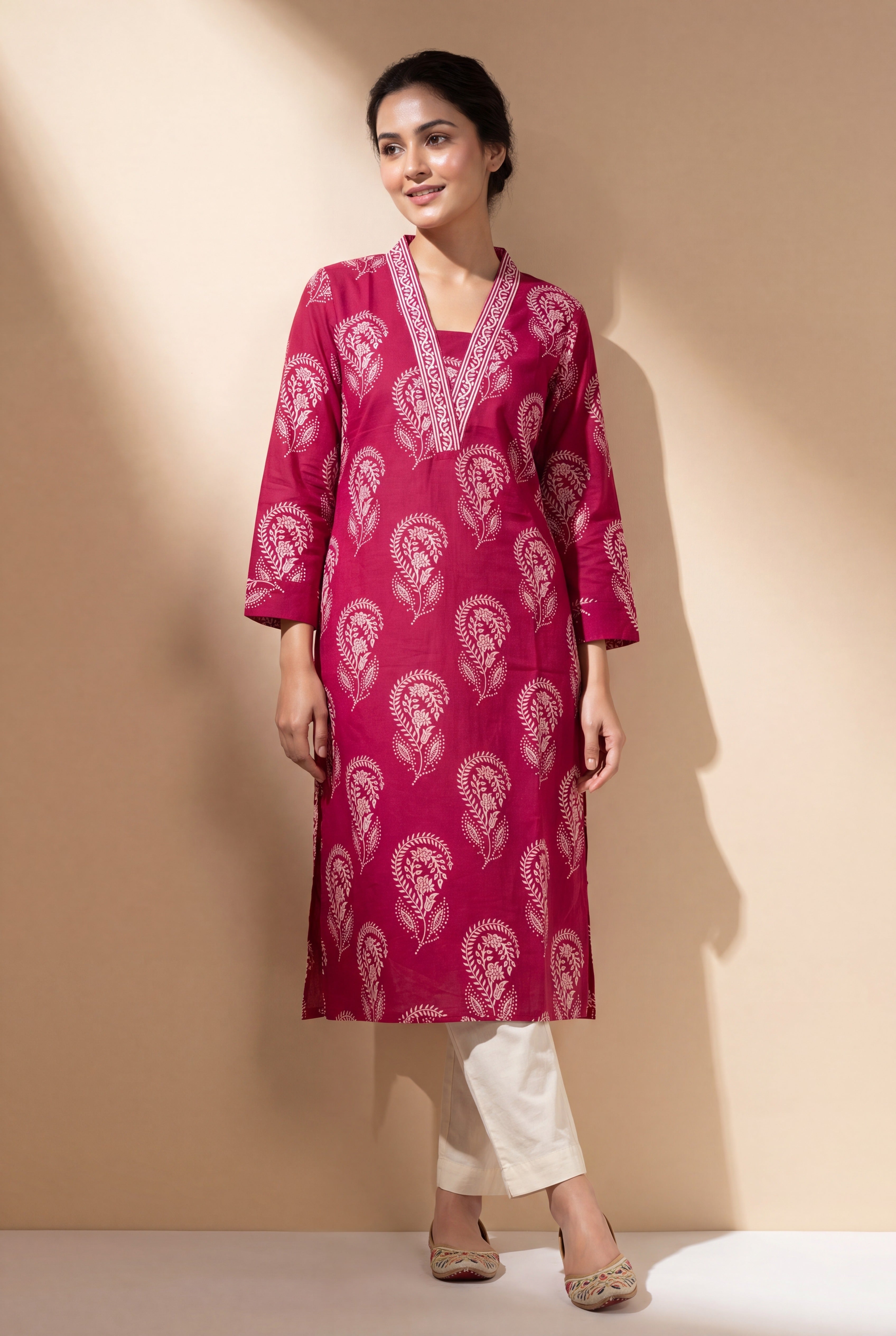 Strawberry Pink Kisalaya Kurti