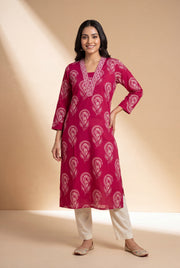 Strawberry Pink Kisalaya Kurti