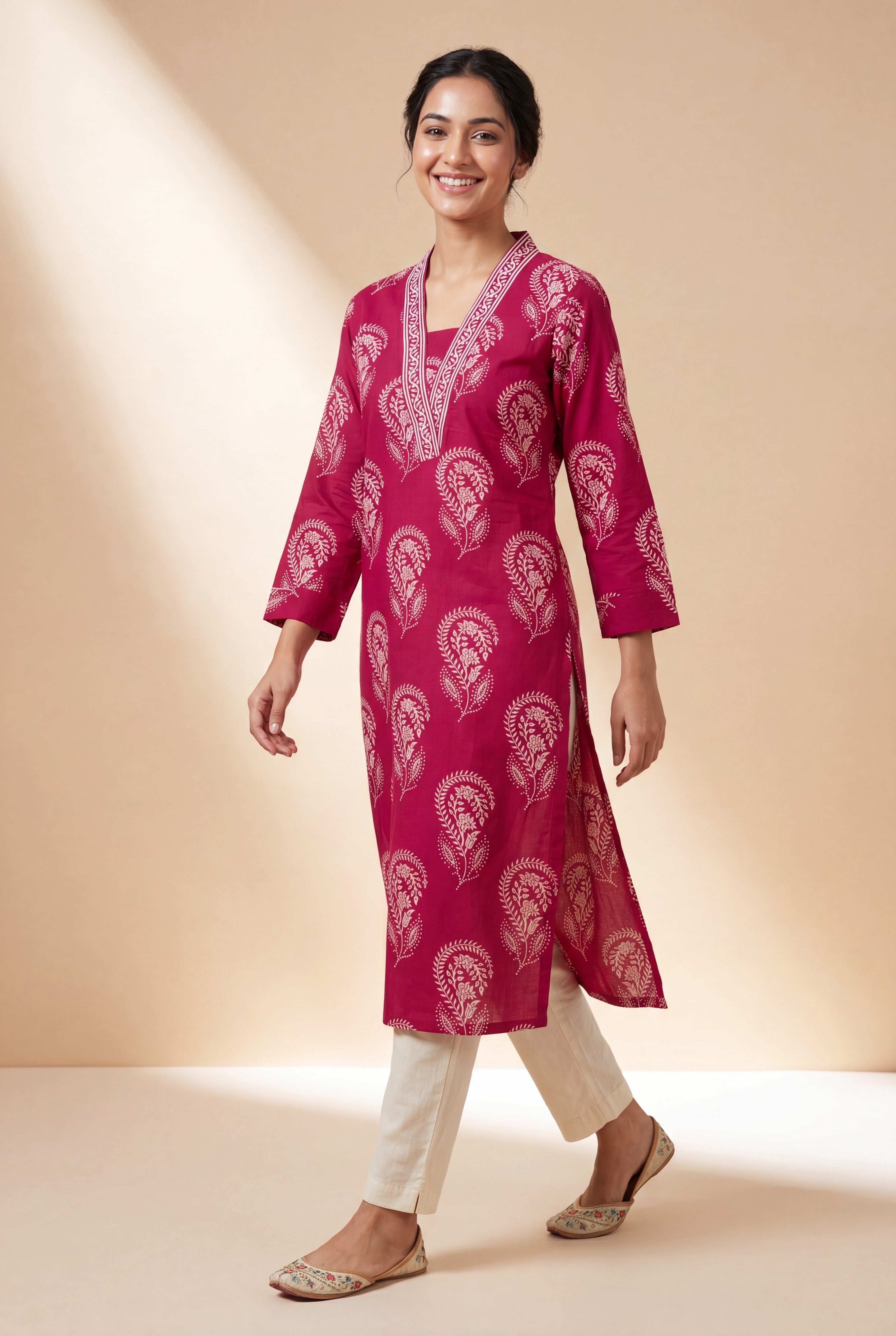 Strawberry Pink Kisalaya Kurti