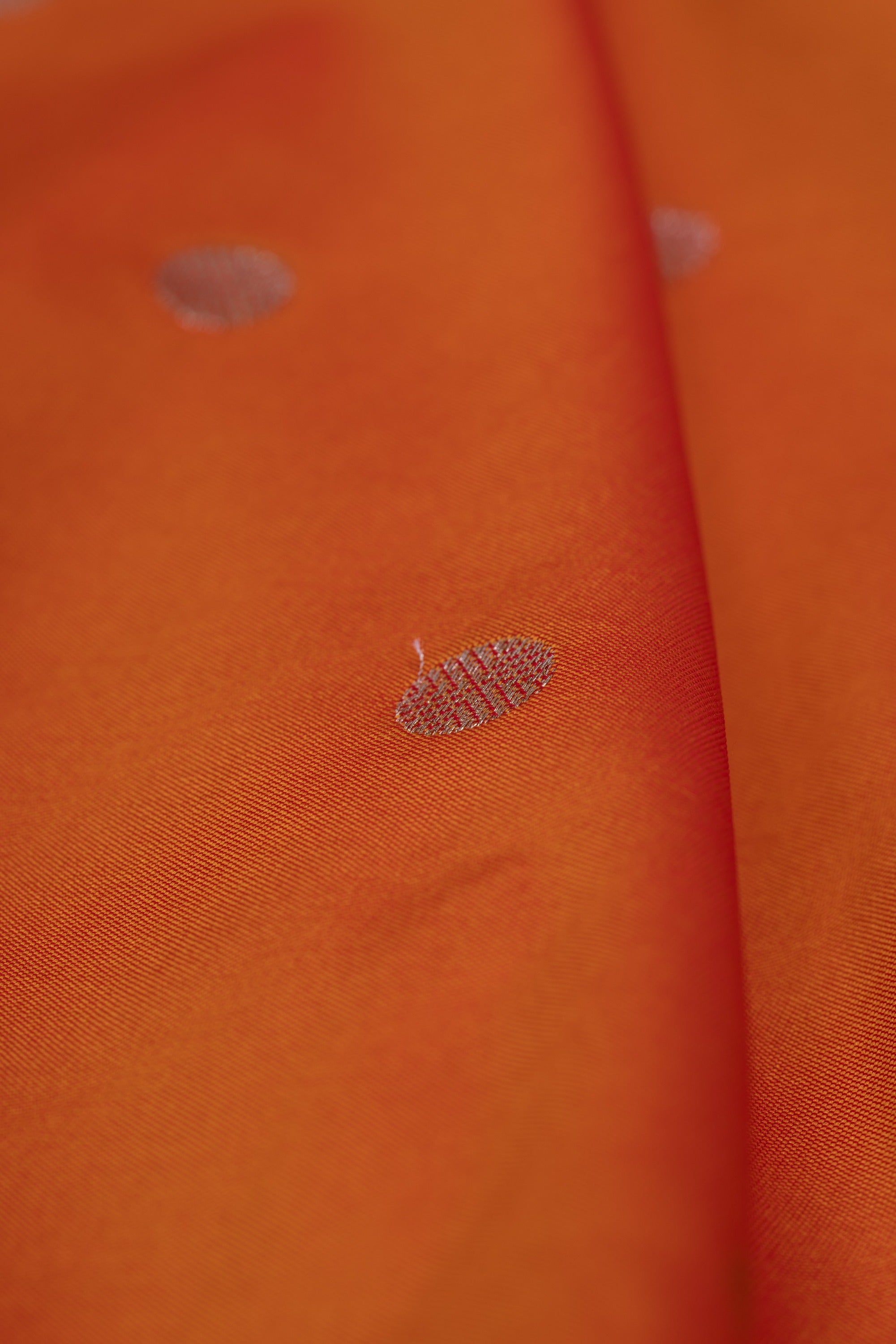 Sunset Orange Katan Silk Paithani Saree with Padma–Śuka–Mayūra Pallu and Zari butti