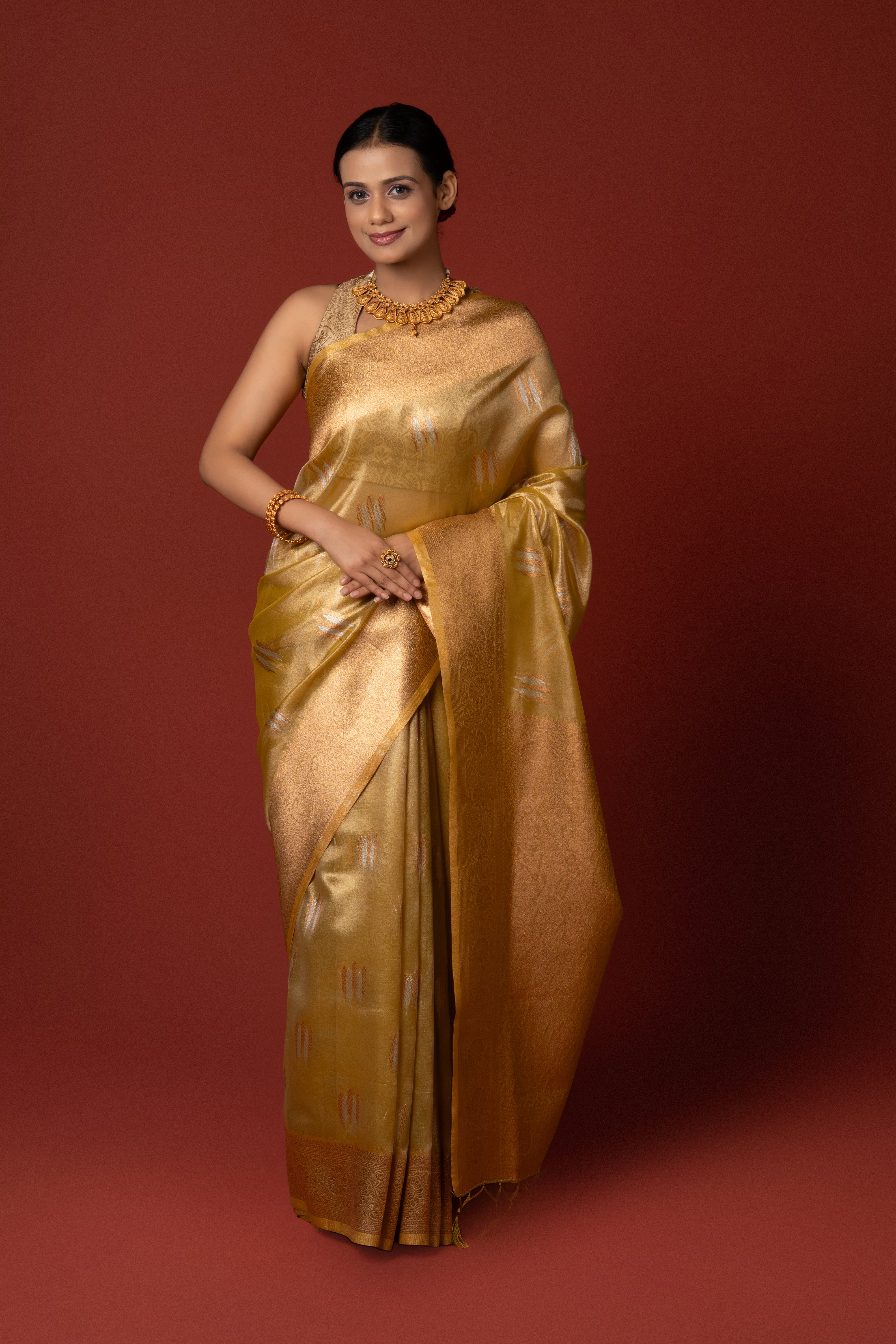 Gold Tissue Silk Saree