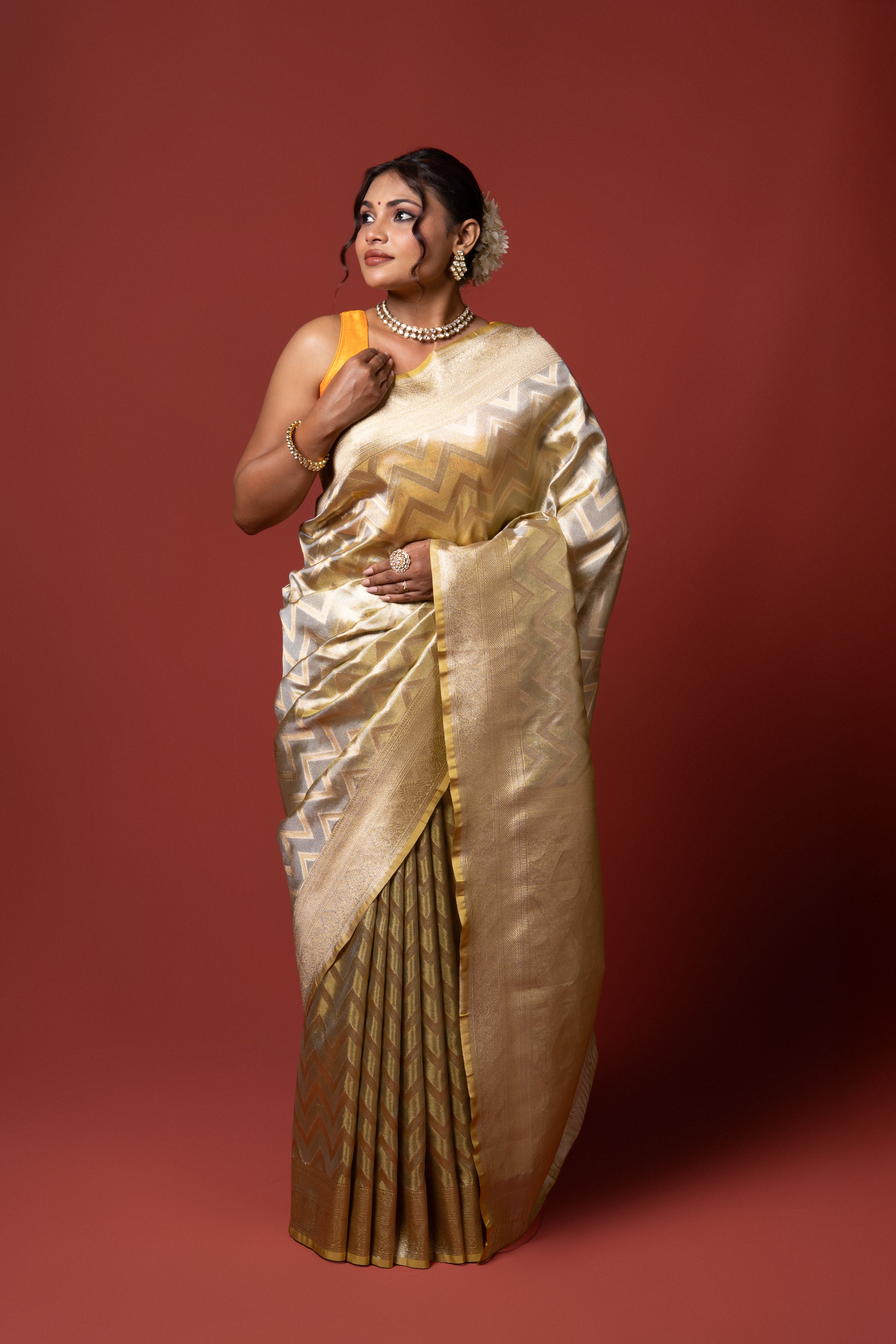 Gold Tissue Silk Saree