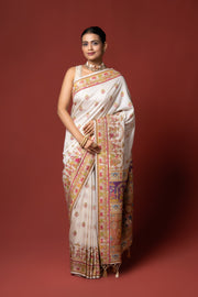 Cream Pashmina Saree