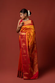 Orange Apurva Silk Paithani Saree