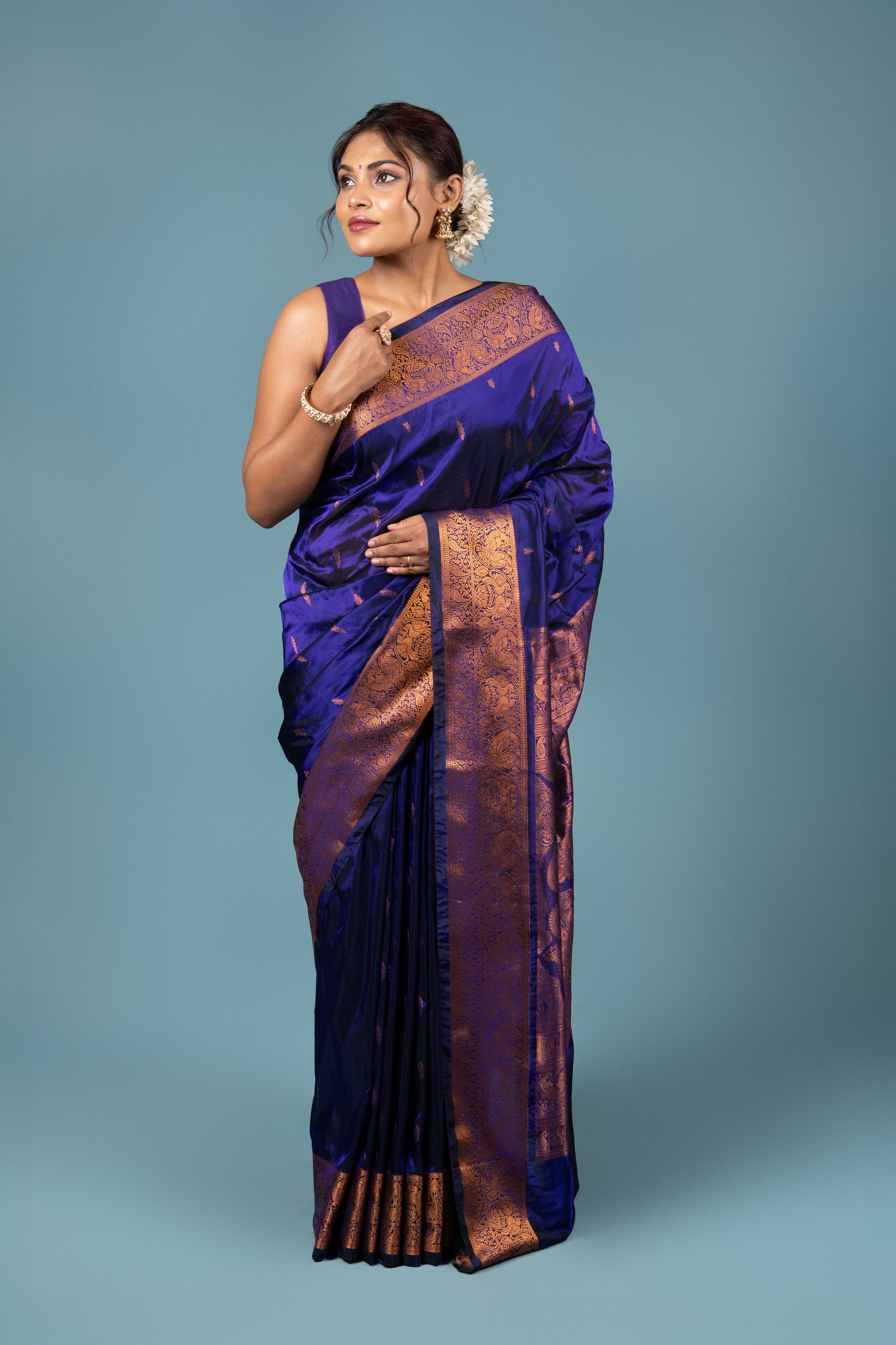 Purple Apurva Silk Paithani Saree