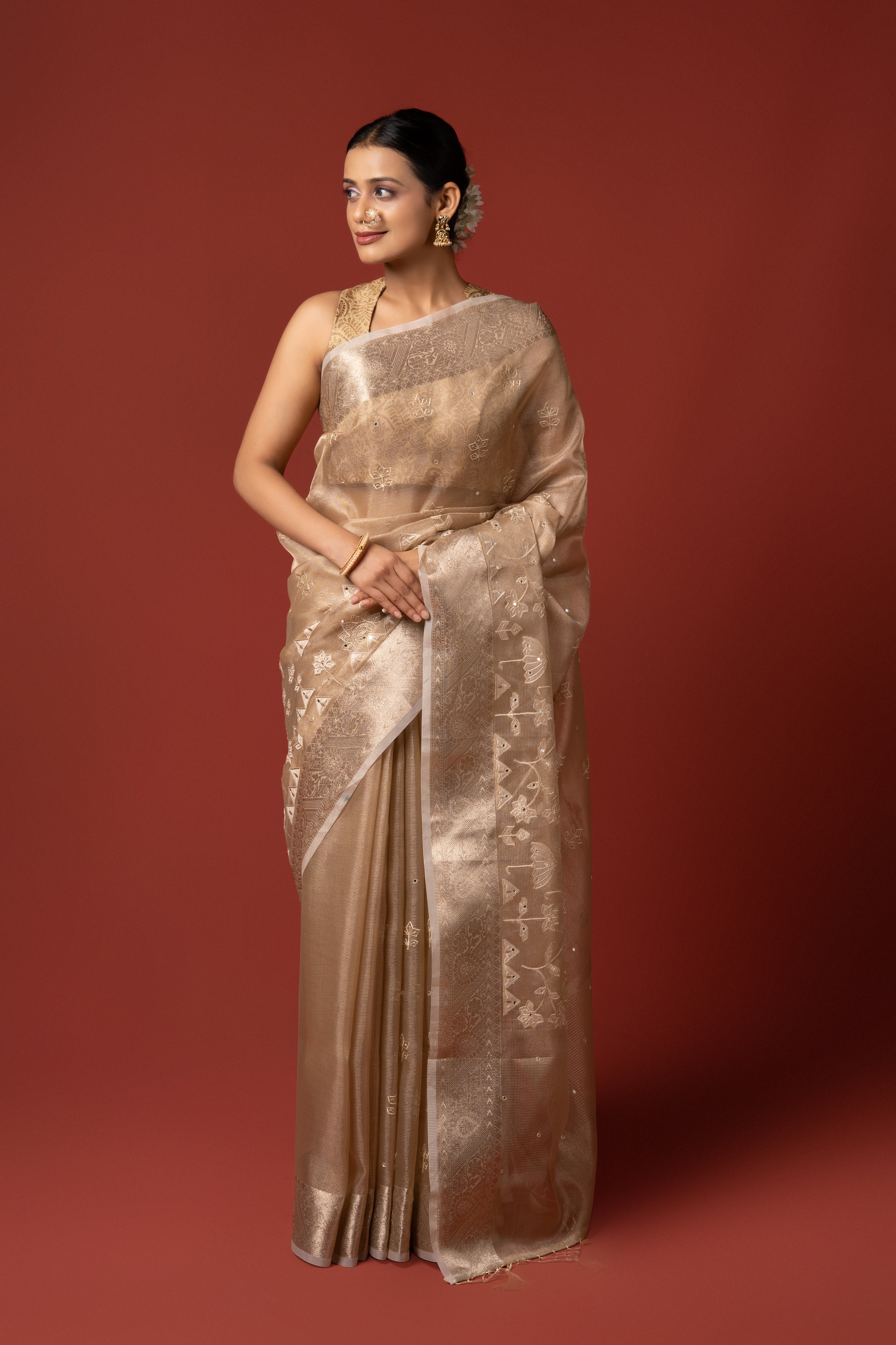 Gold Tissue Silk Saree
