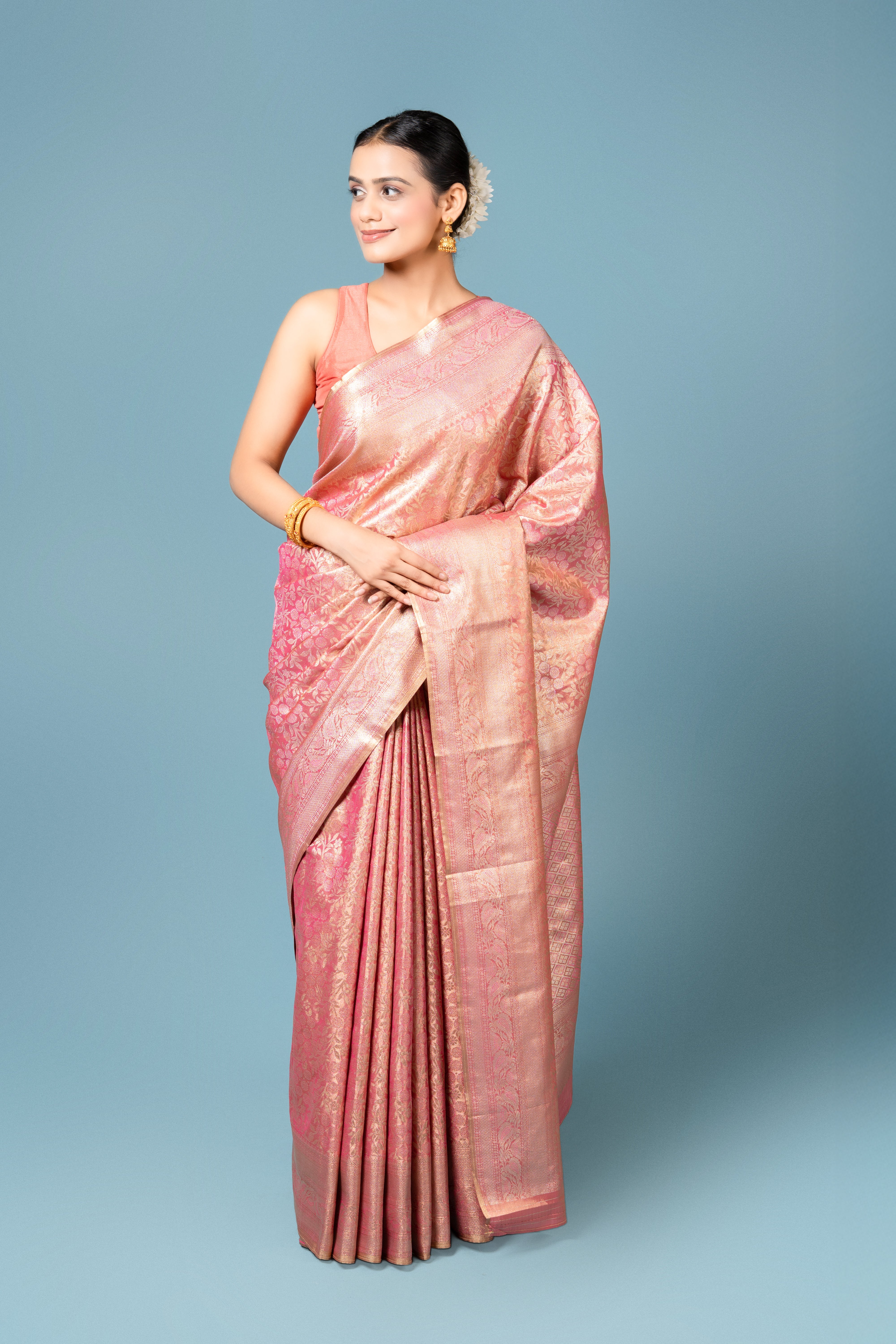 Red Tissue Silk Saree