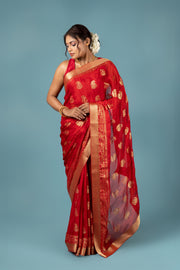 Red Georgette Saree