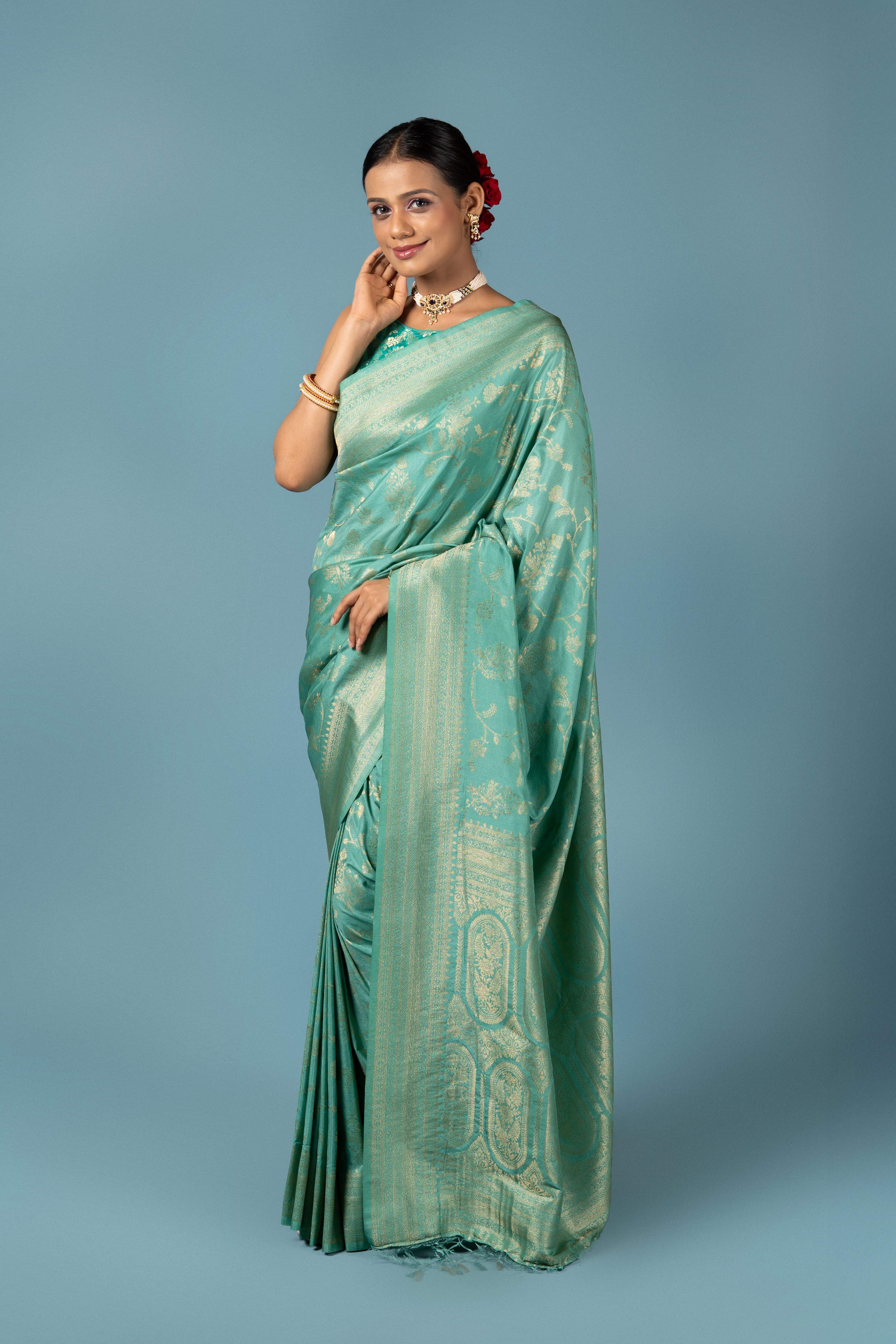 Green Georgette Saree