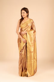 Brown Tissue Silk Saree