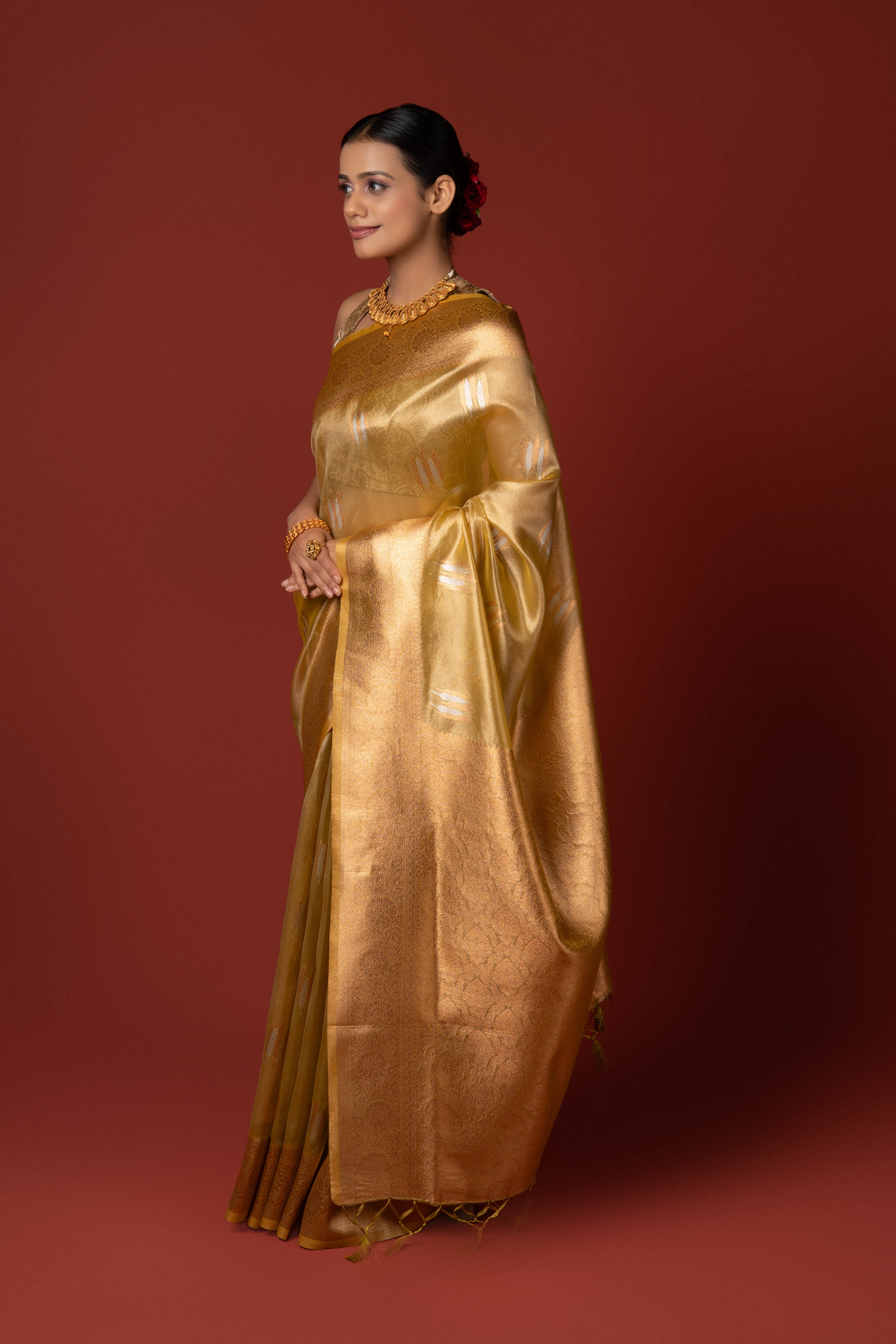 Gold Tissue Silk Saree