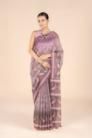 Pastel Purple Maheshwari Cotton Saree