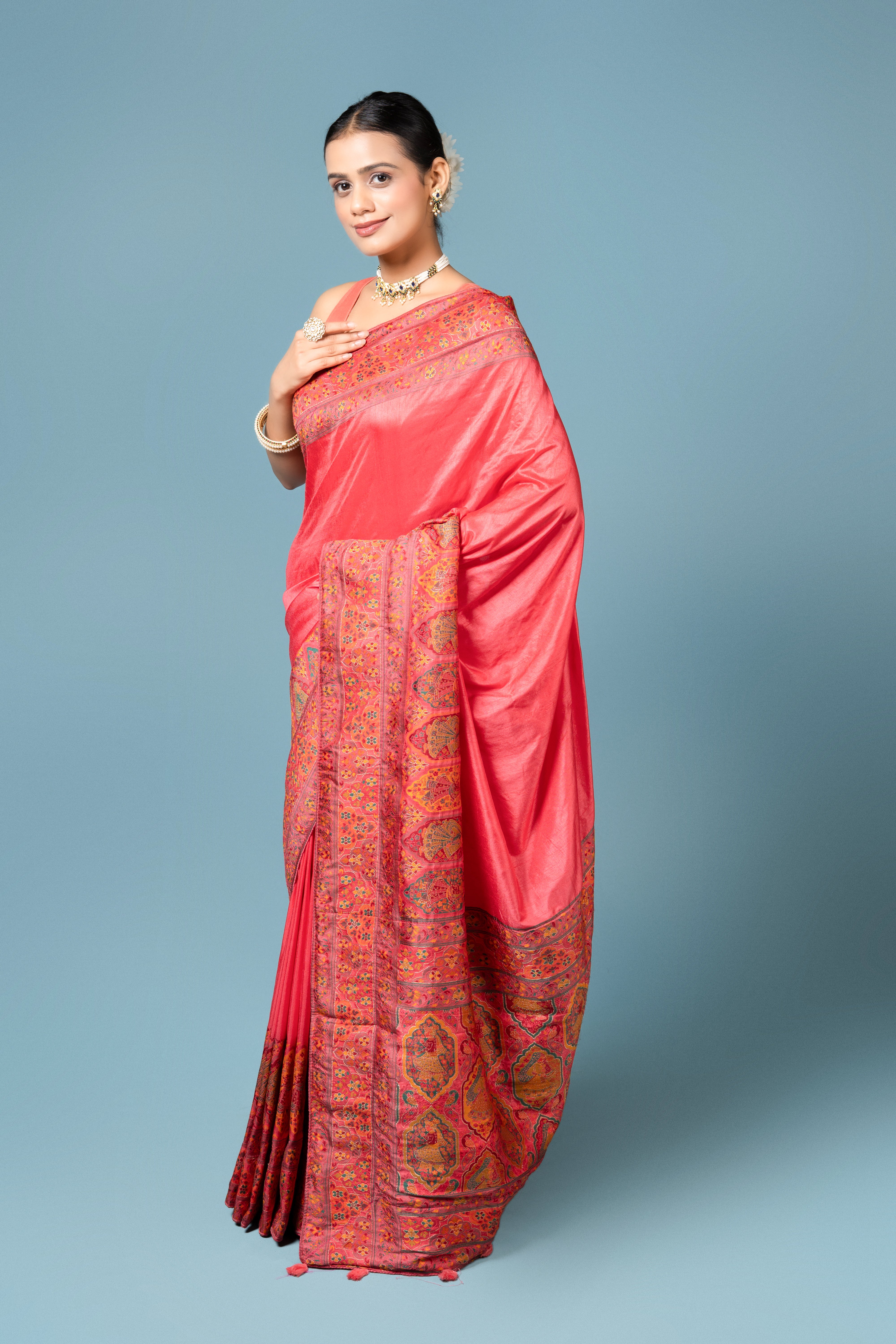 Pink Dola Silk Saree