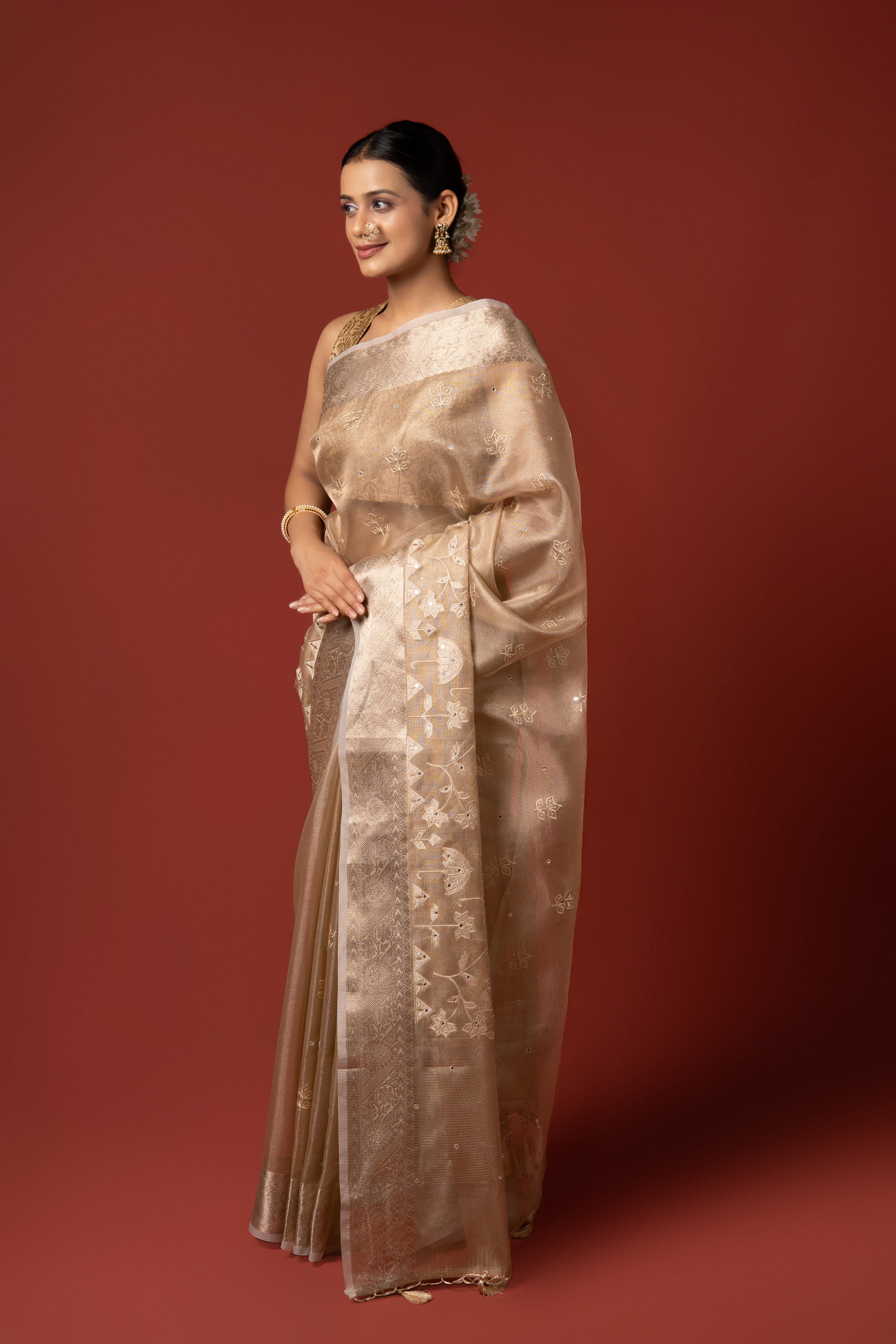 Gold Tissue Silk Saree