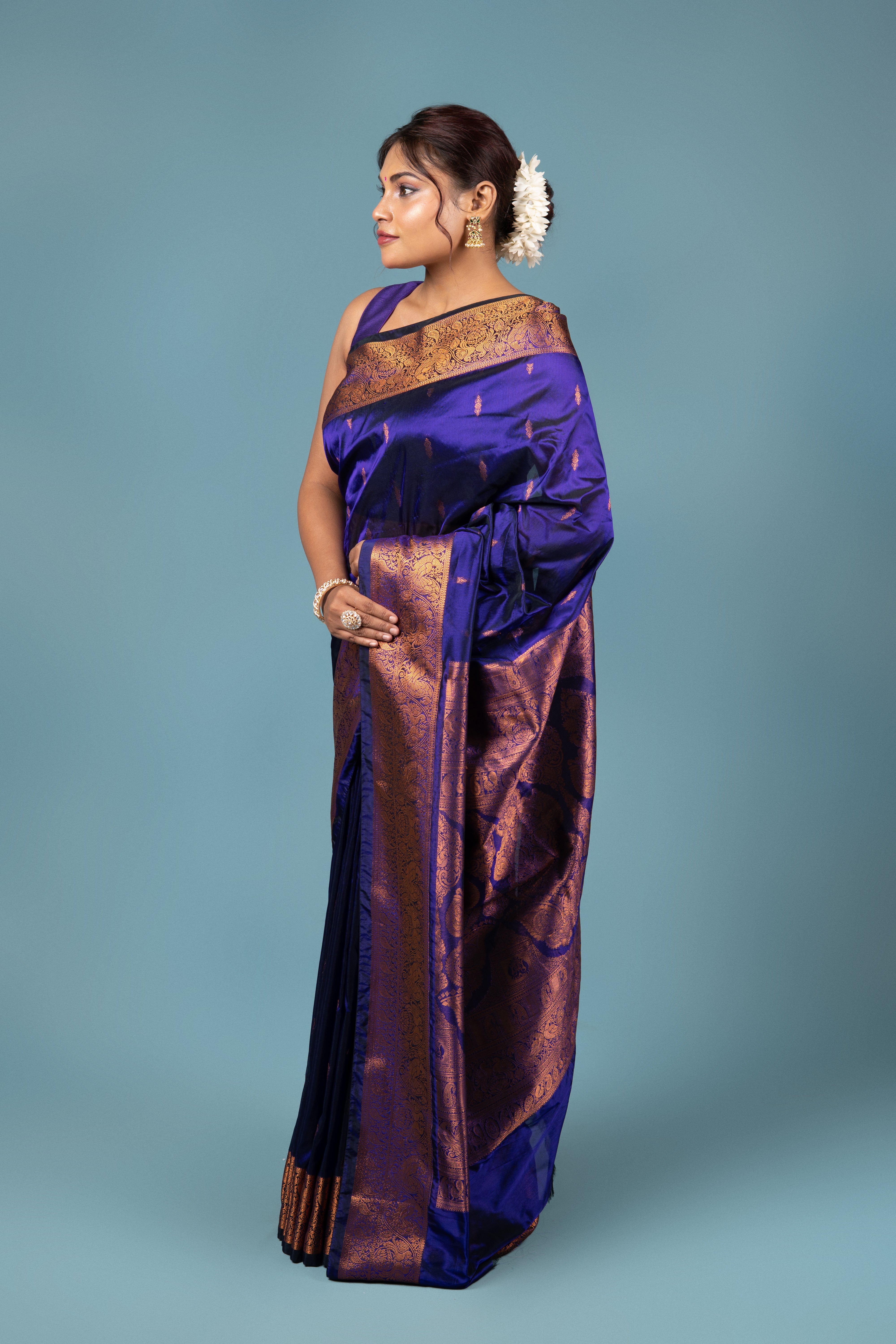 Purple Apurva Silk Paithani Saree