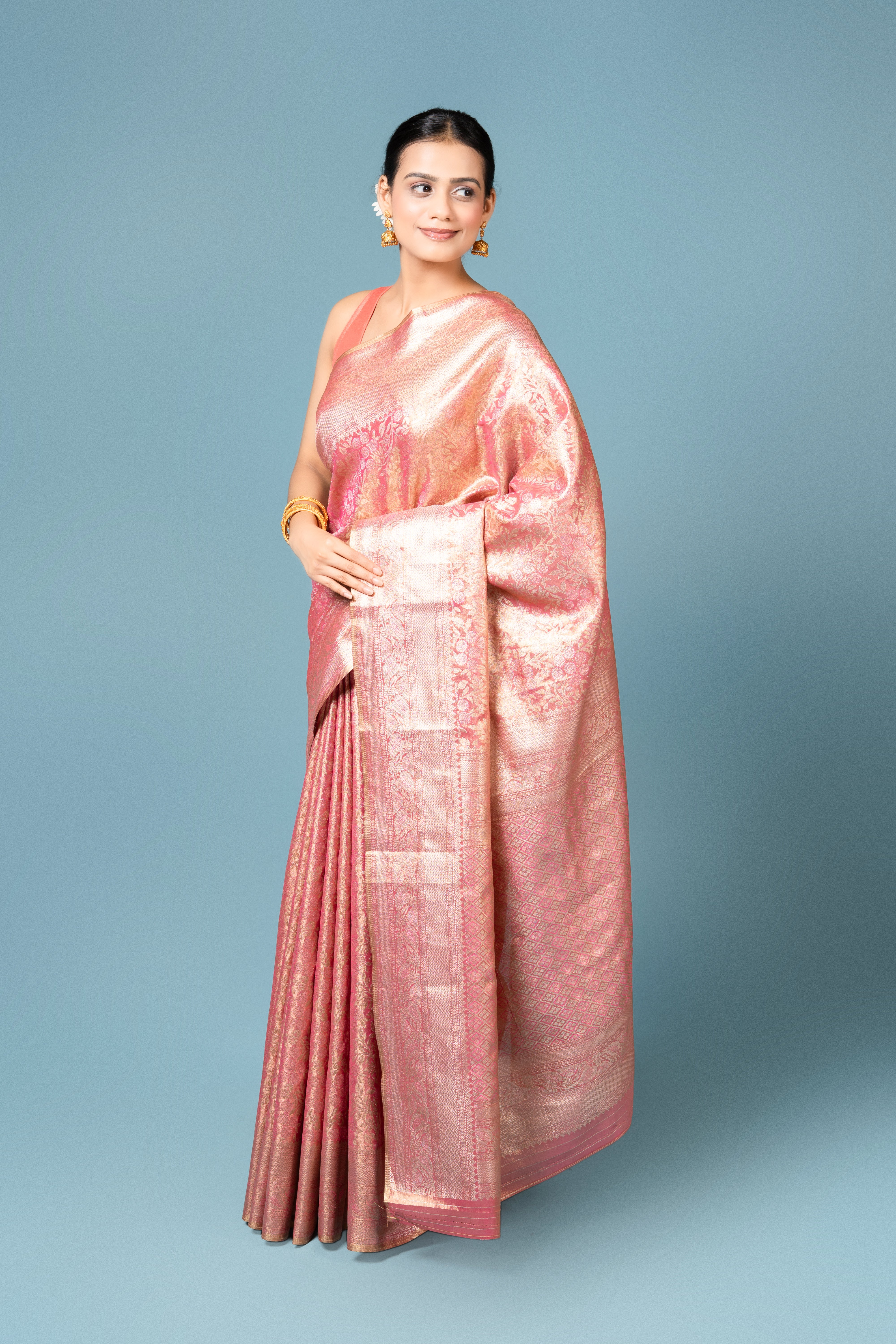 Red Tissue Silk Saree