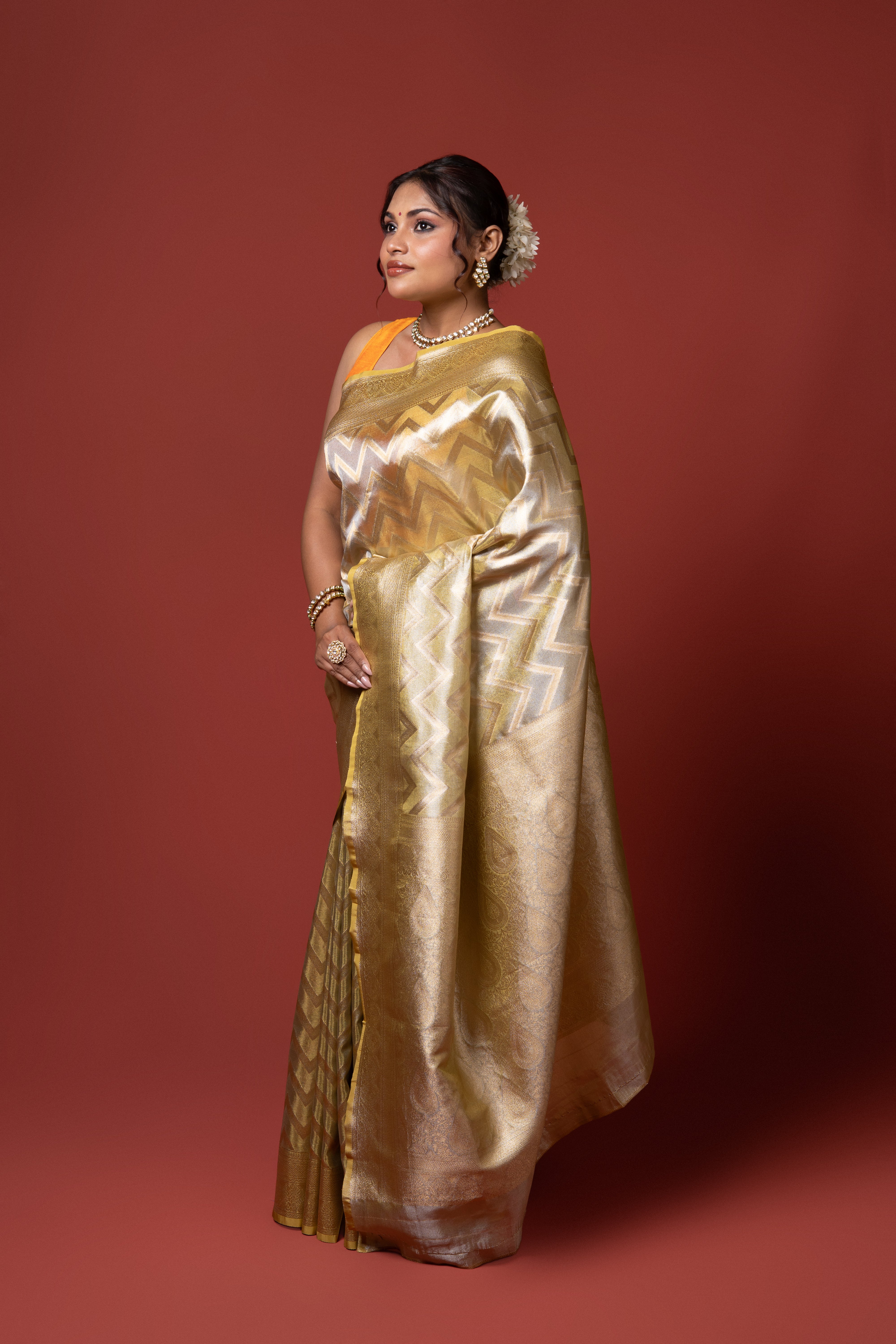 Gold Tissue Silk Saree