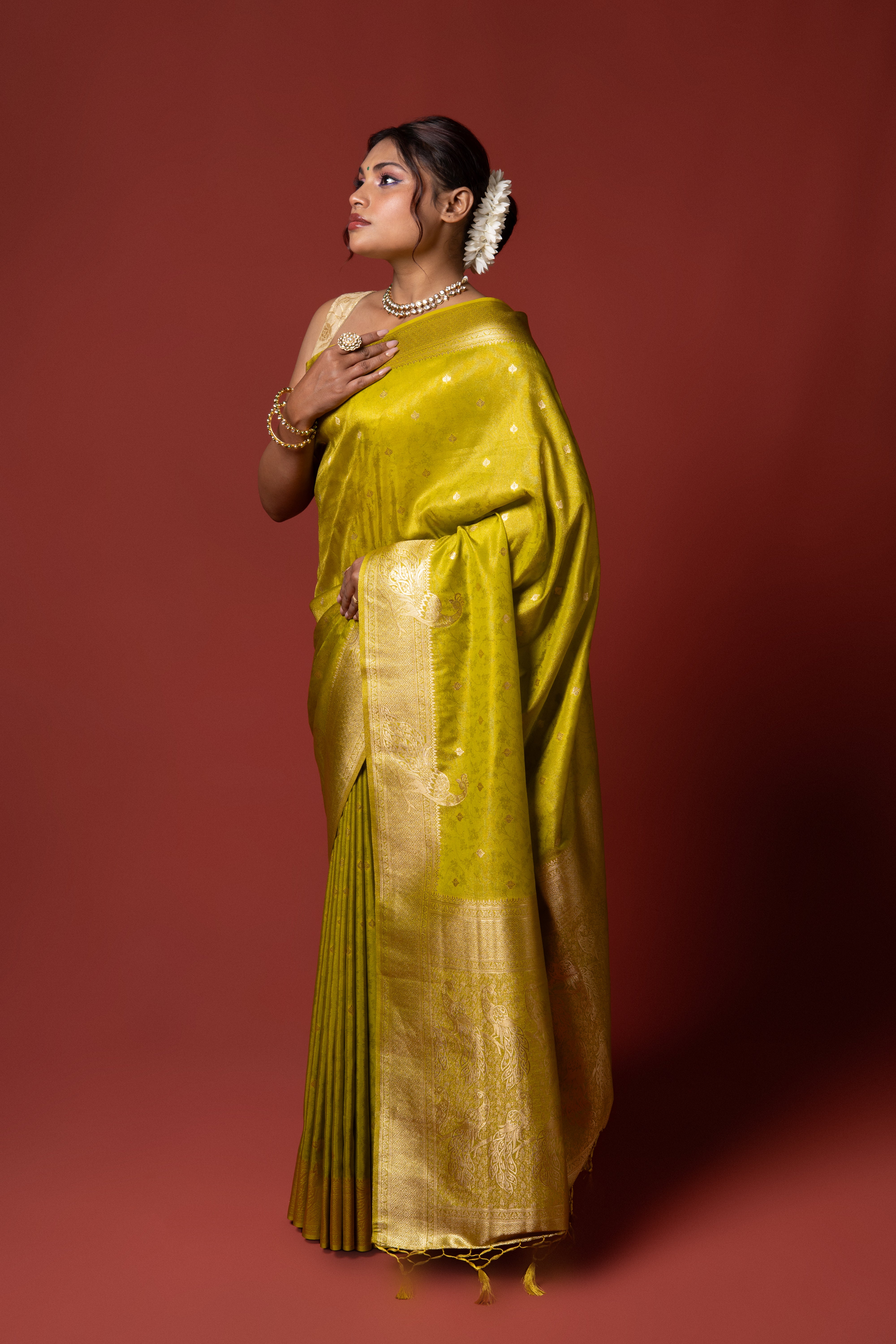 Green Tissue Silk Saree