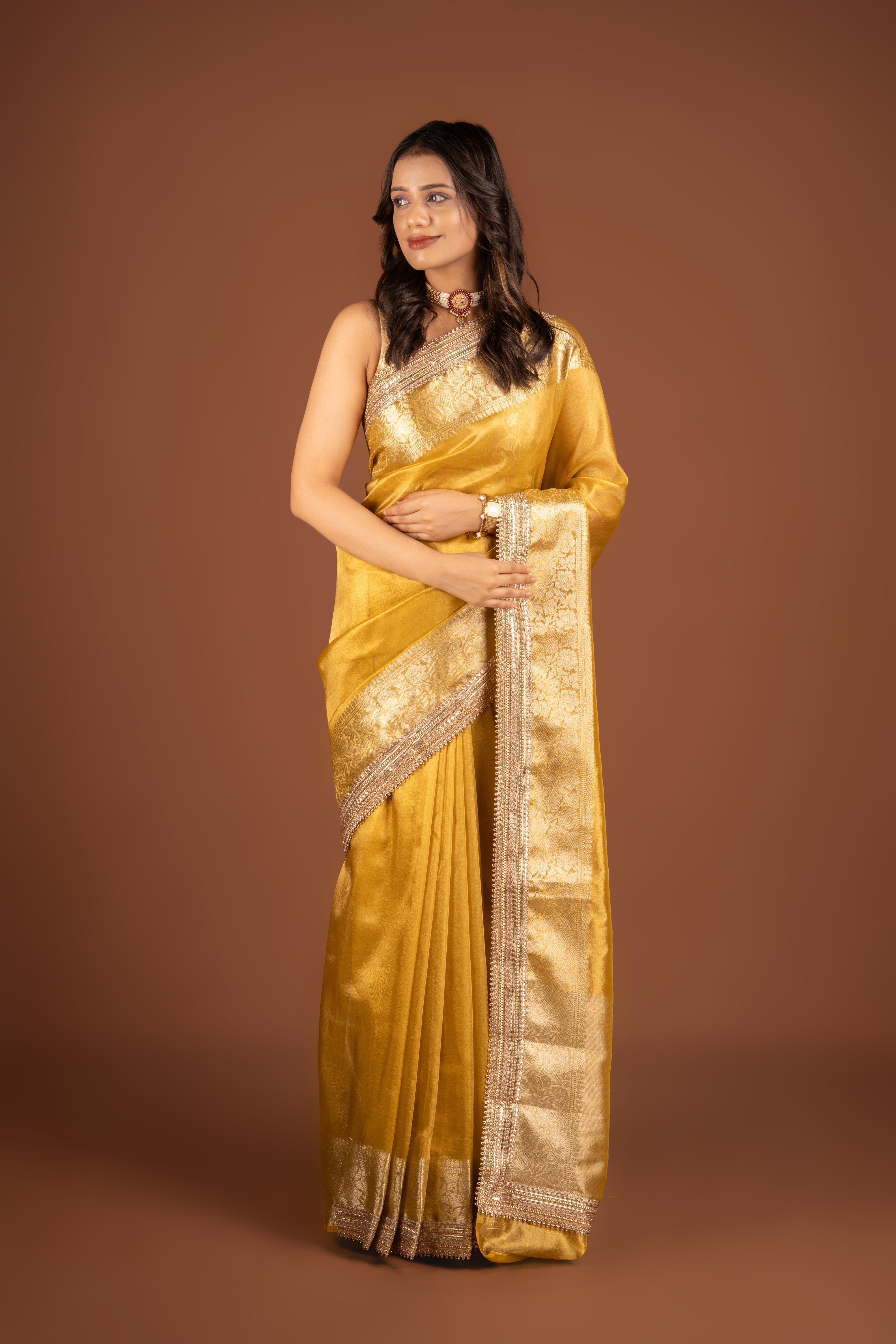 Gold Tissue Silk Saree