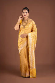 Yellow Dola Silk Saree