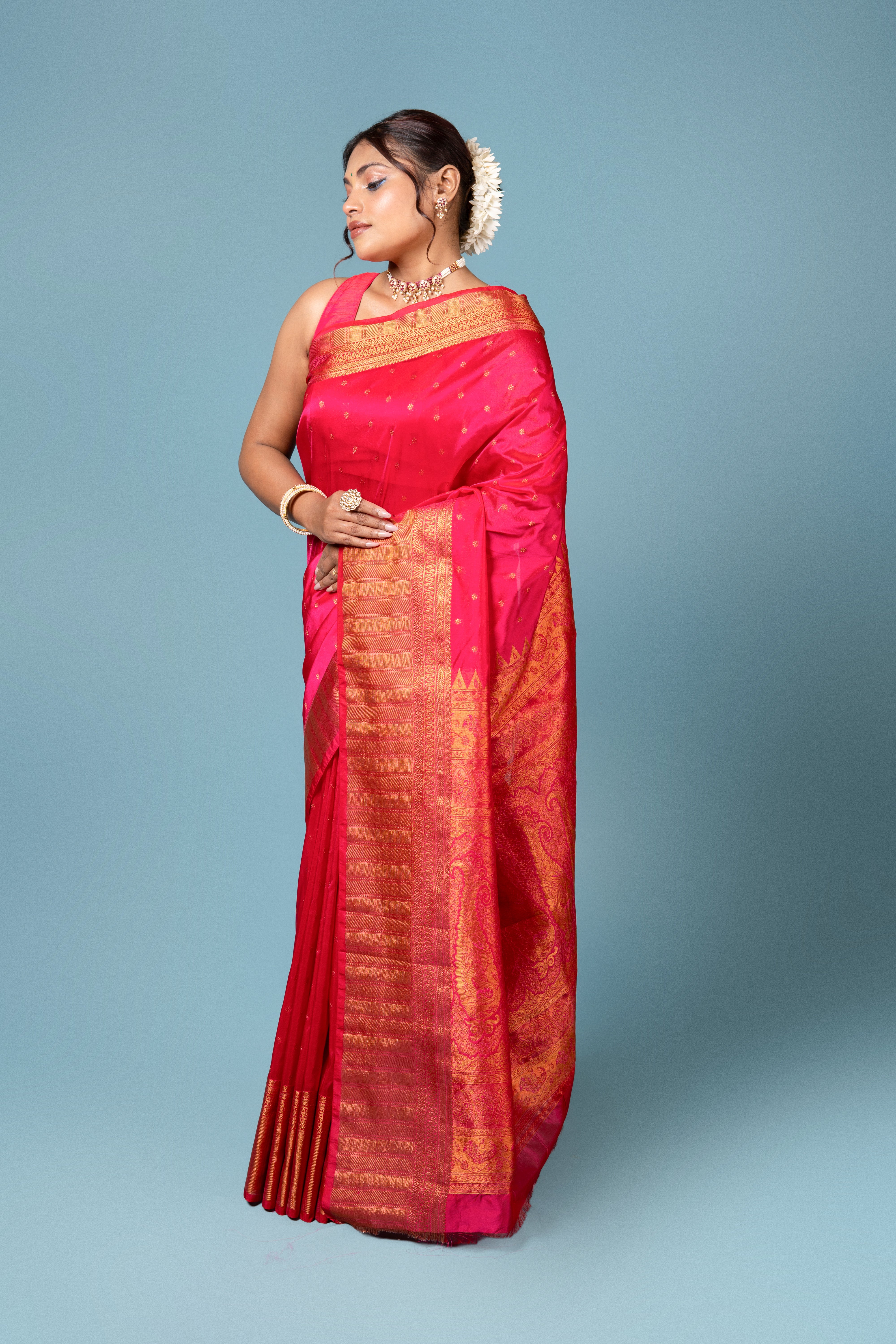 Dark Pink Apurva Silk Saree