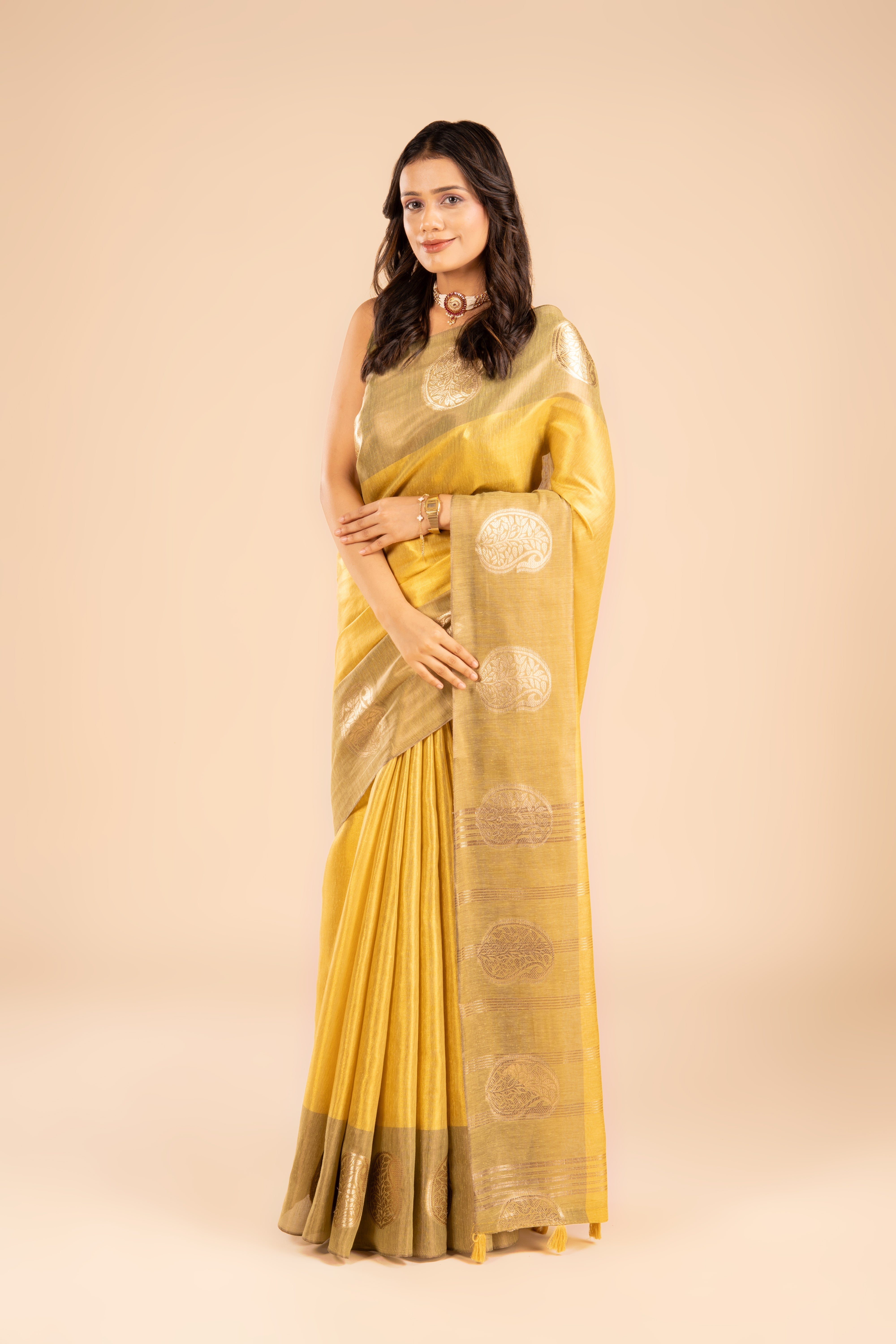Gold Tissue Silk Saree