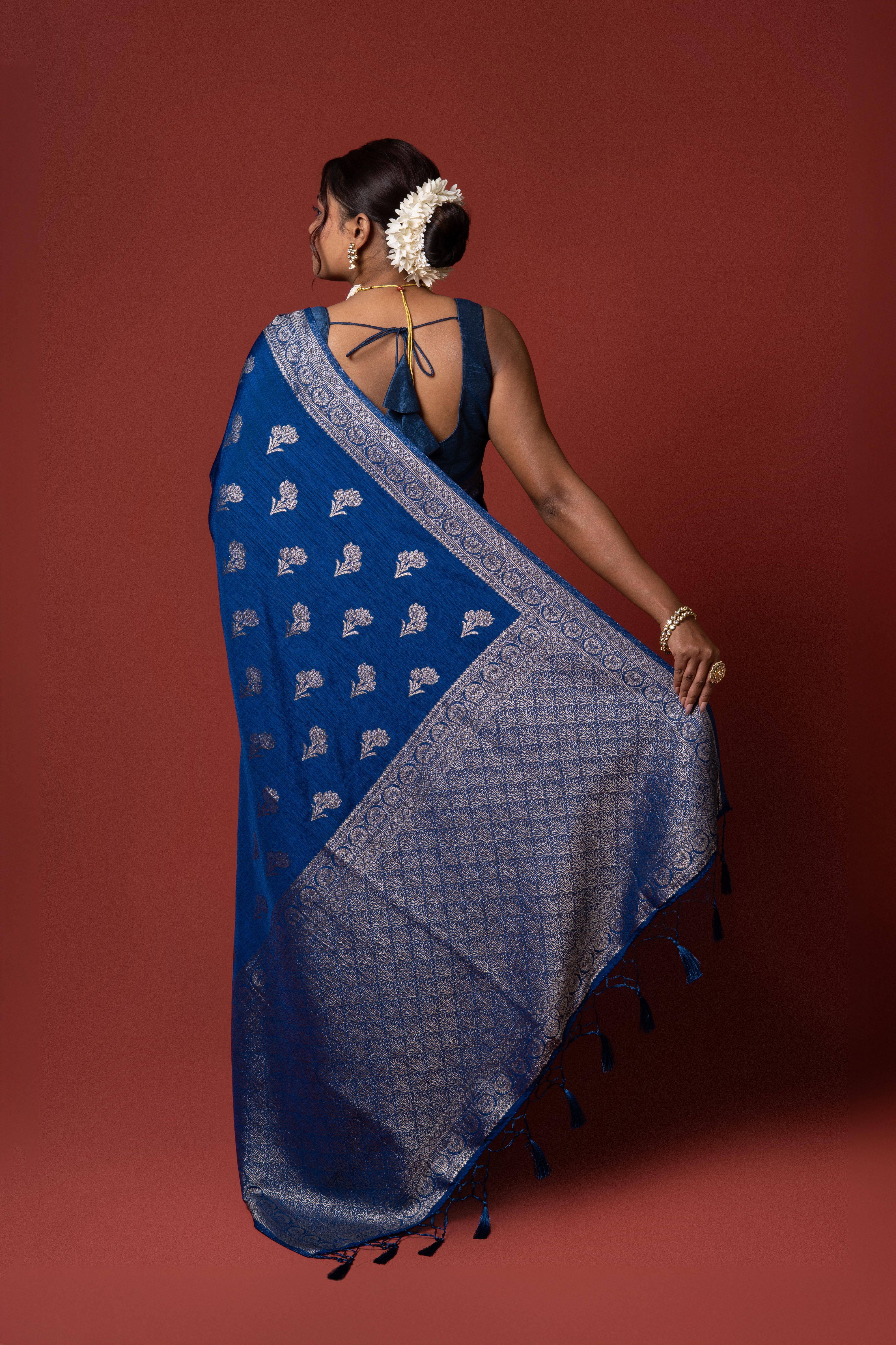 Dark Blue Georgette Saree