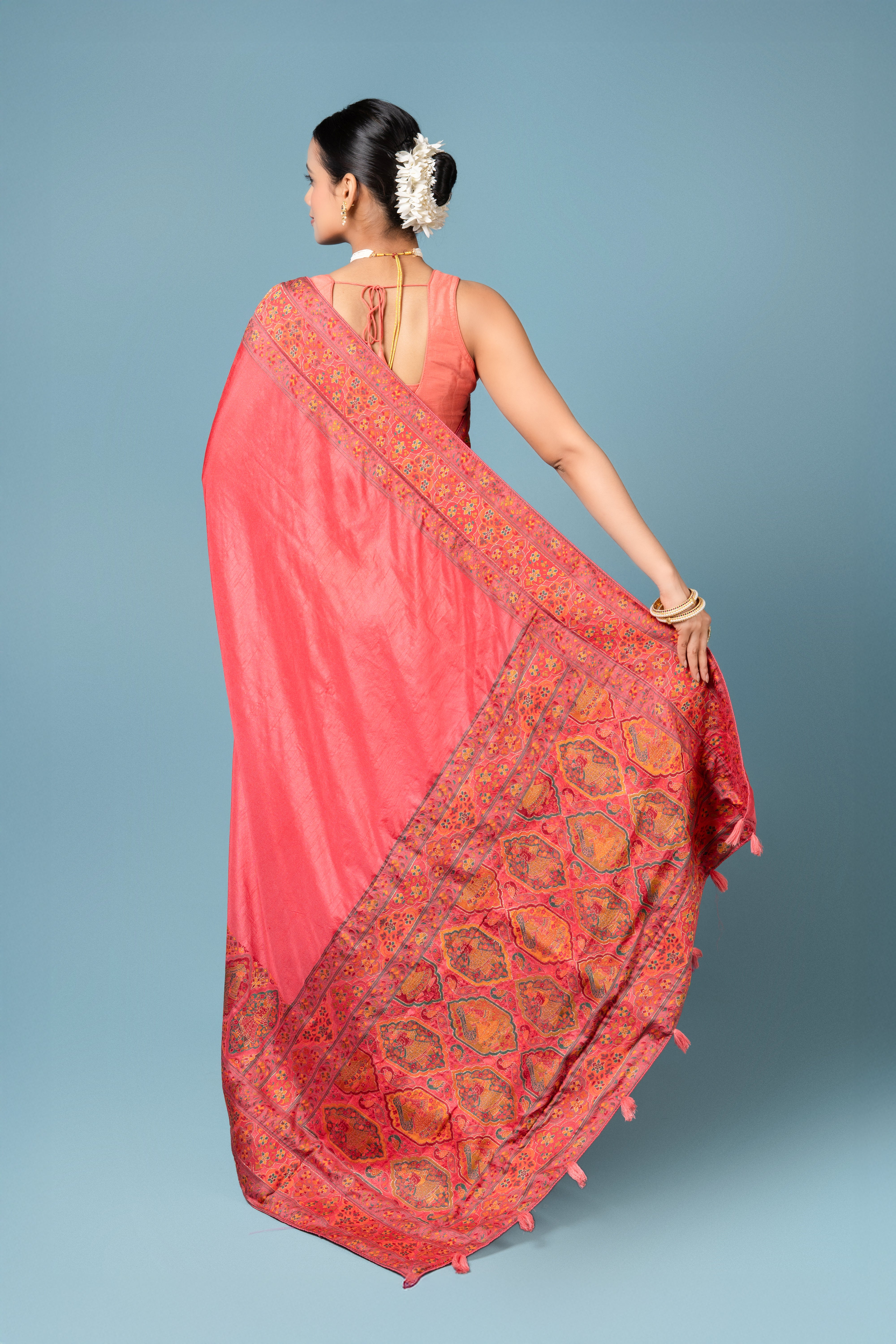 Pink Dola Silk Saree