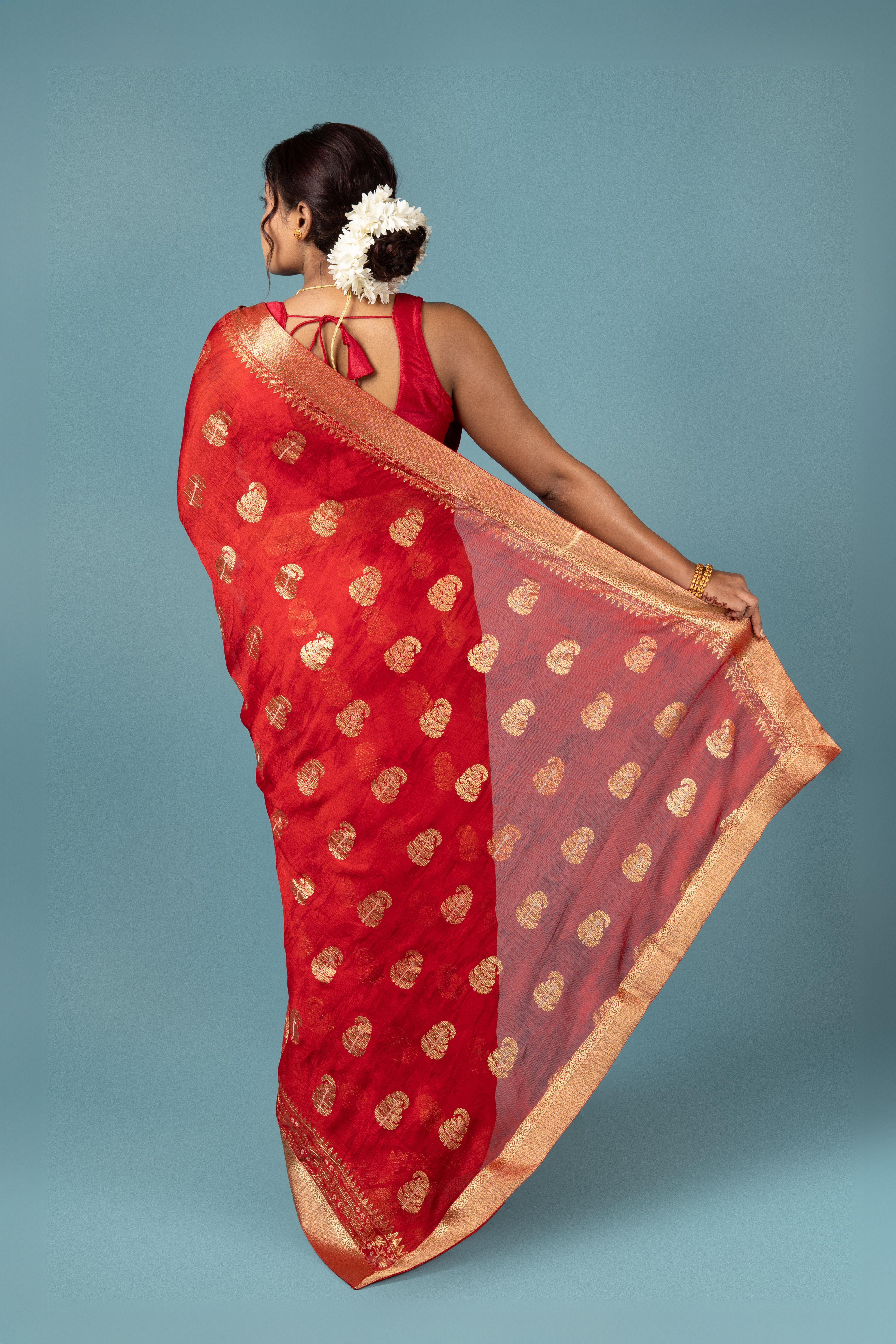 Red Georgette Saree
