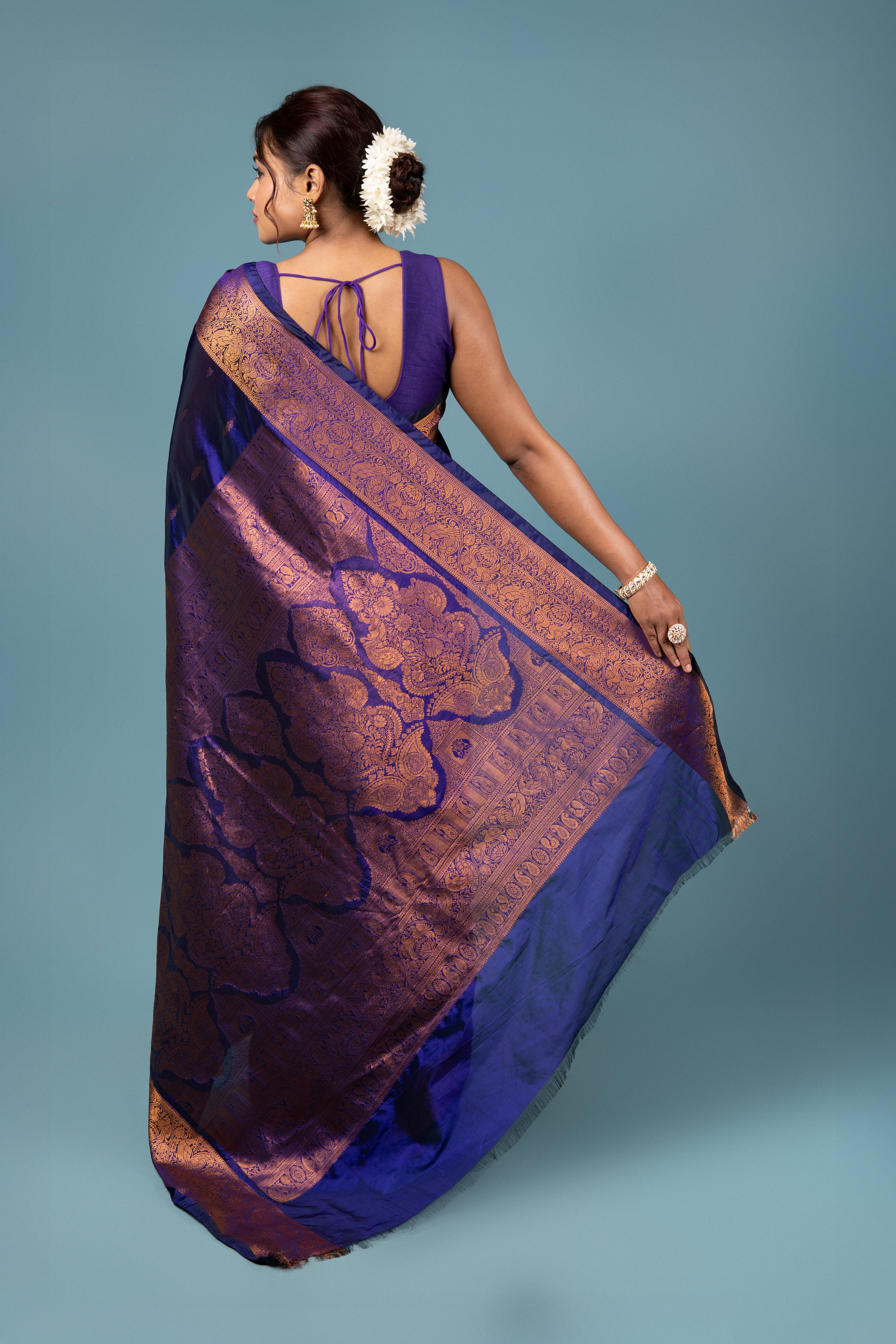 Purple Apurva Silk Paithani Saree