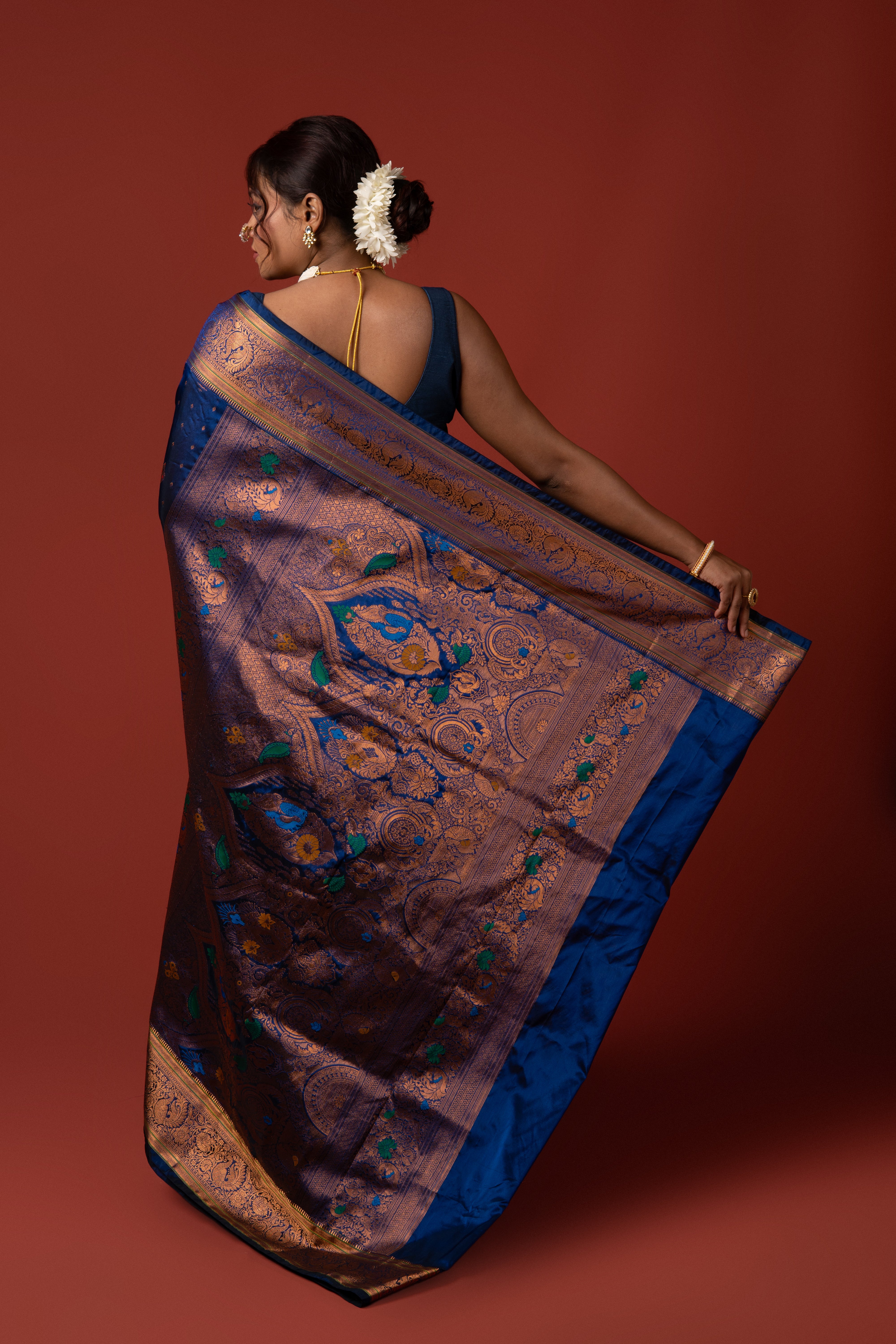 Royal Blue Apurva Silk Paithani Saree