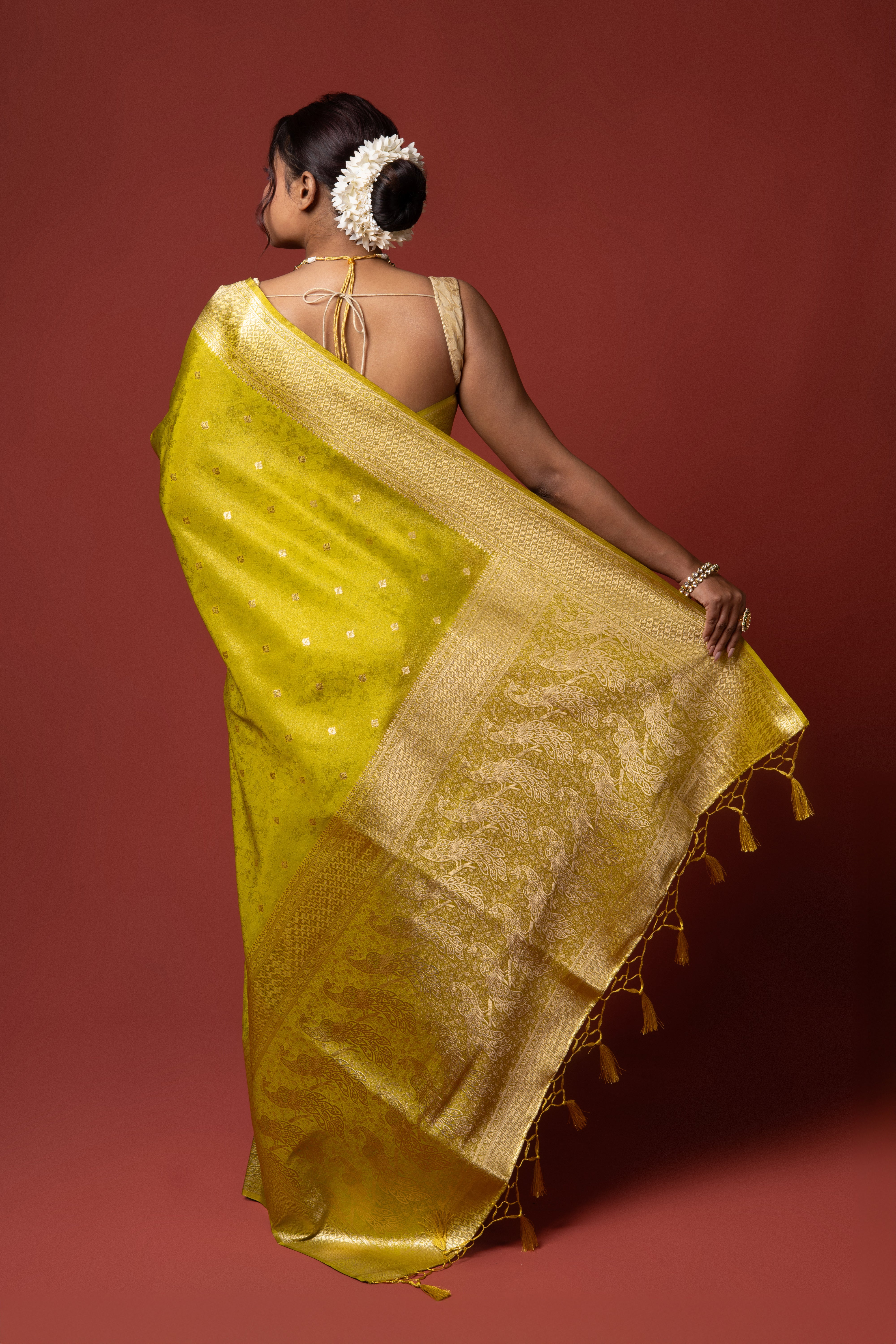 Green Tissue Silk Saree