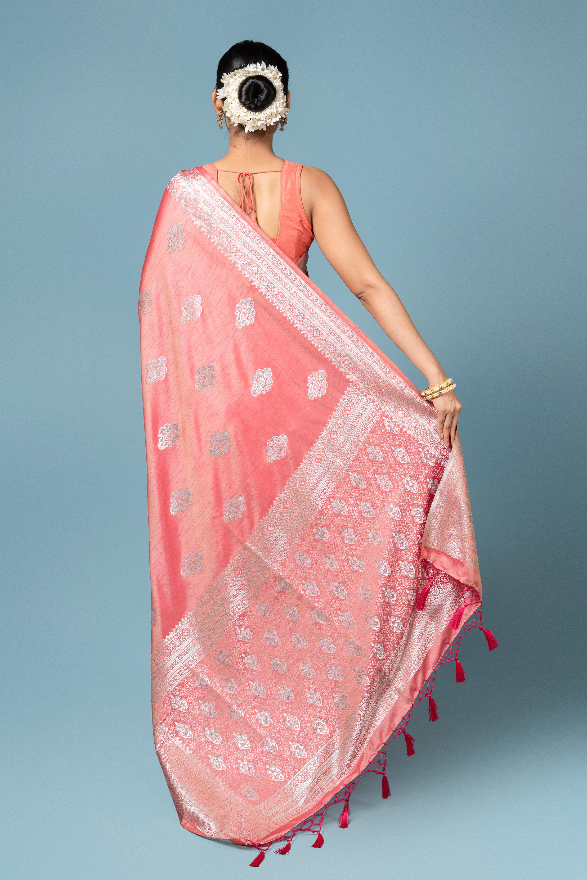 Red Tissue Silk Saree