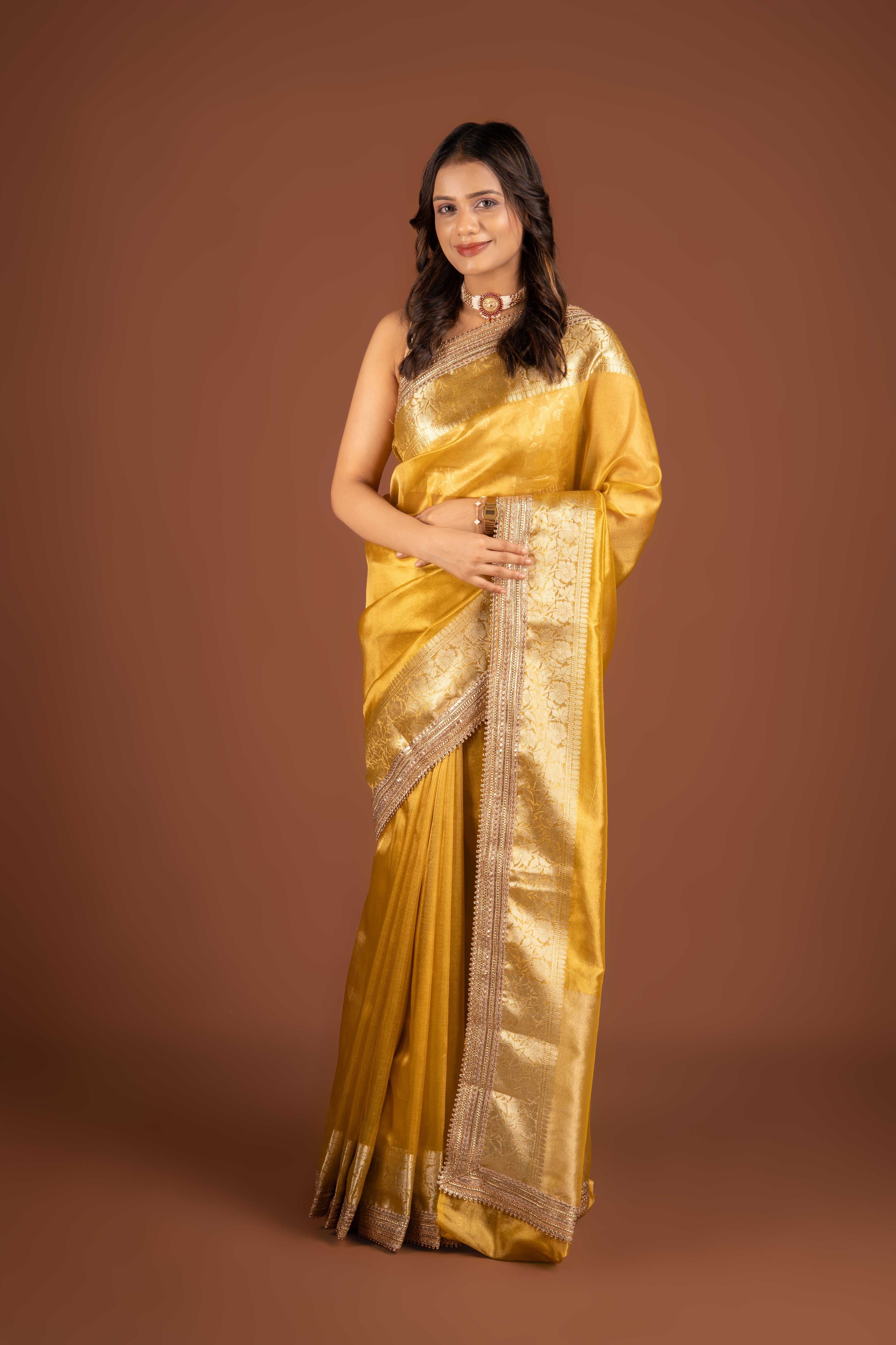 Gold Tissue Silk Saree