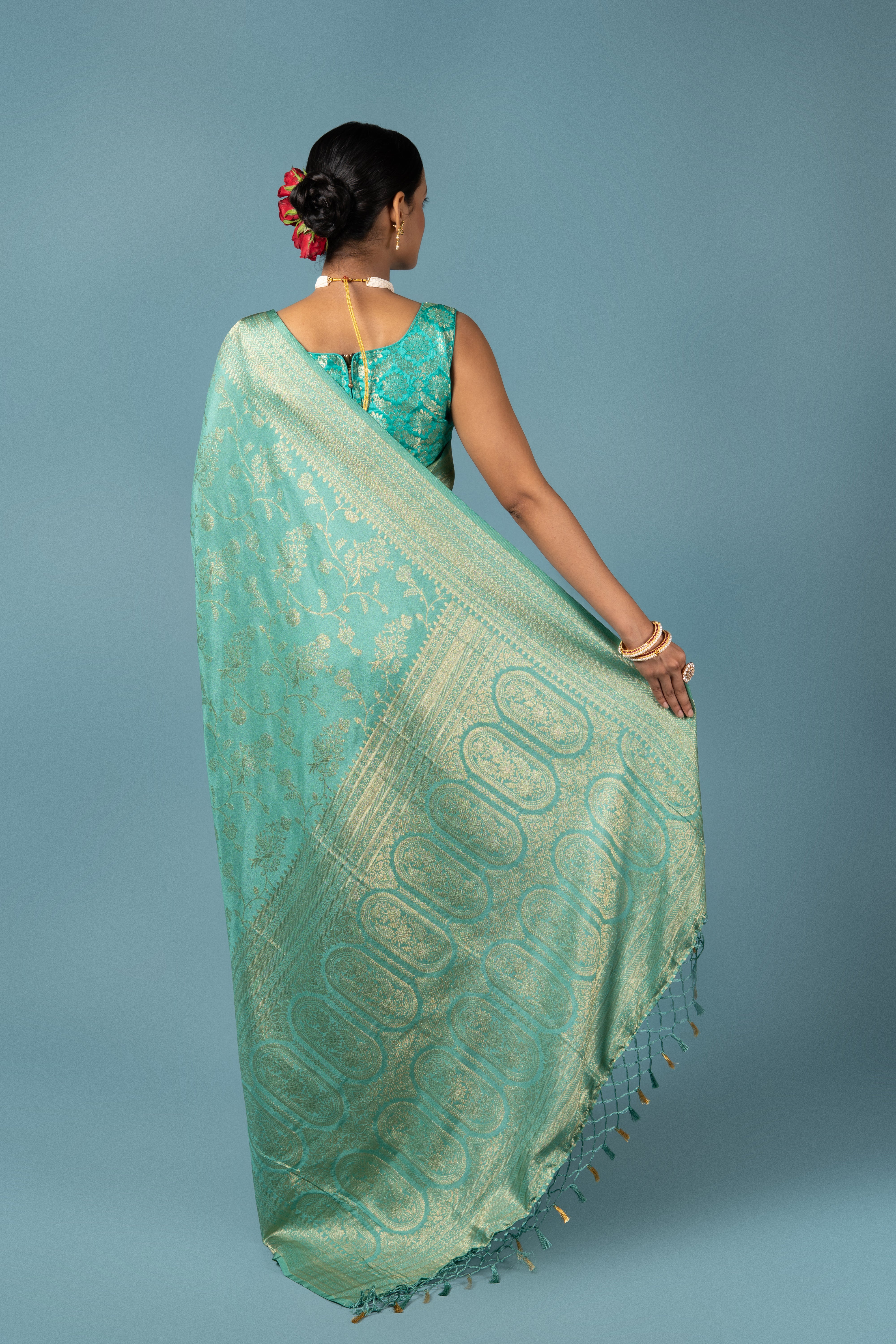 Green Georgette Saree