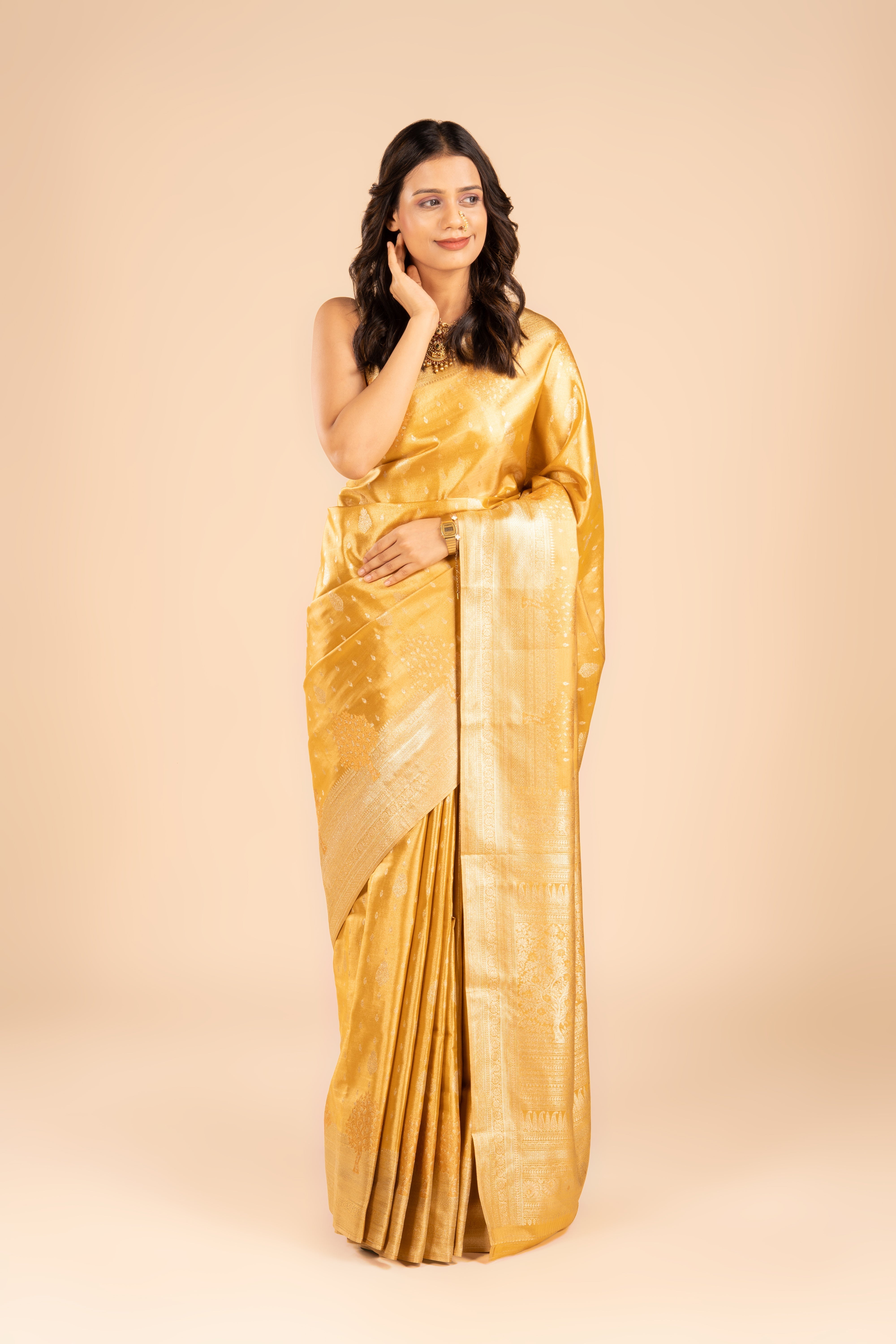 Gold Tissue Silk Saree