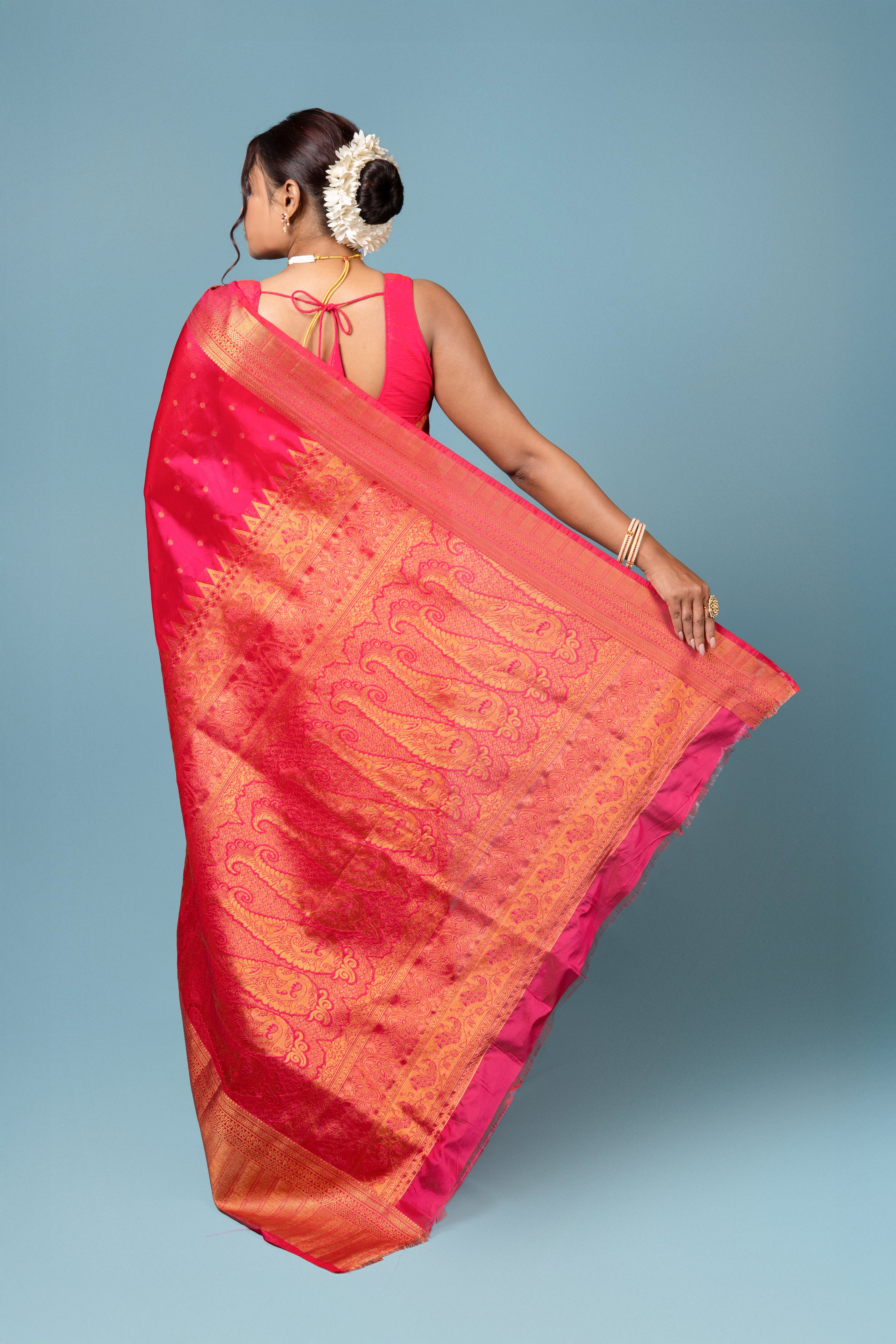 Dark Pink Apurva Silk Saree