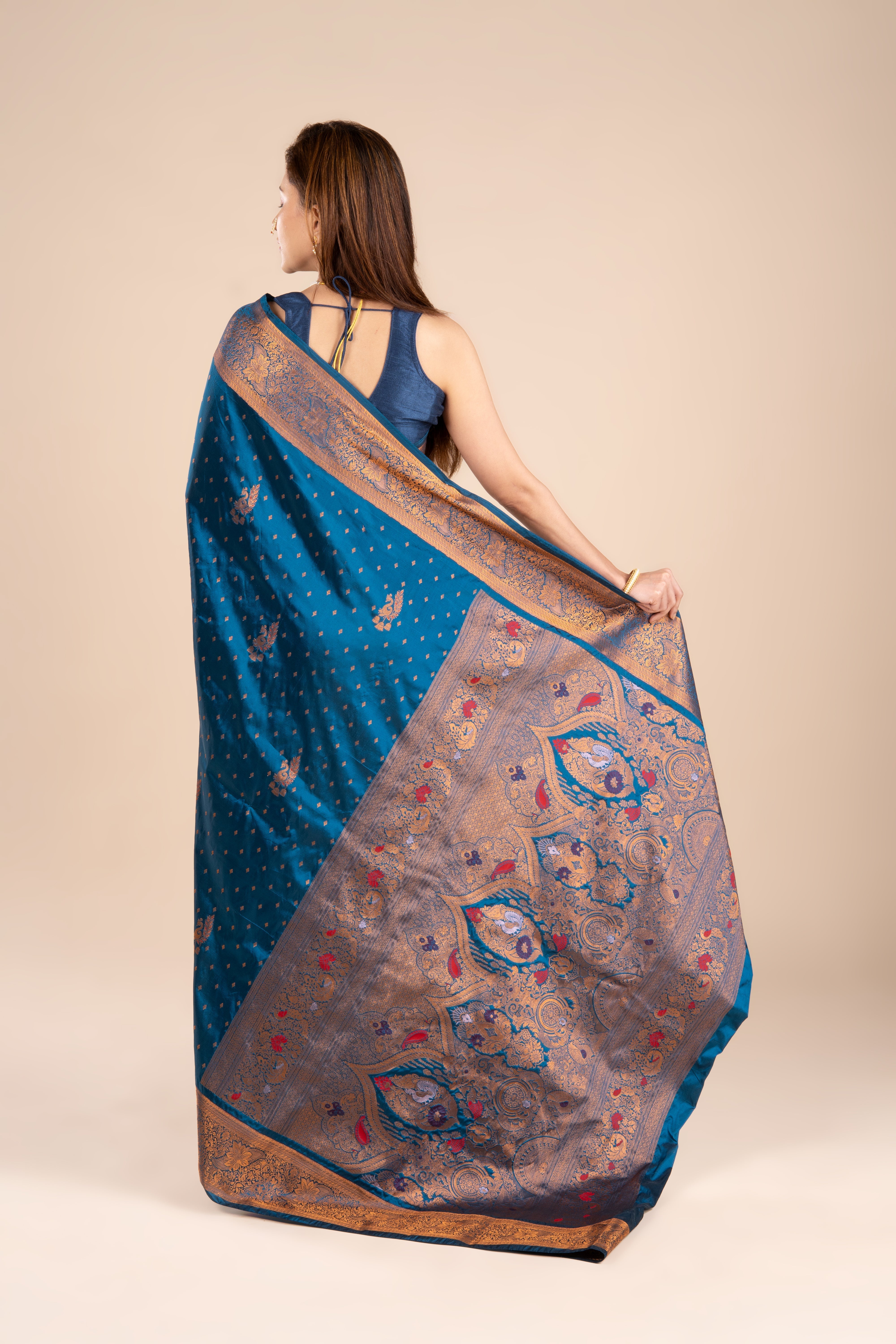 Blue Apurva Silk Paithani Saree