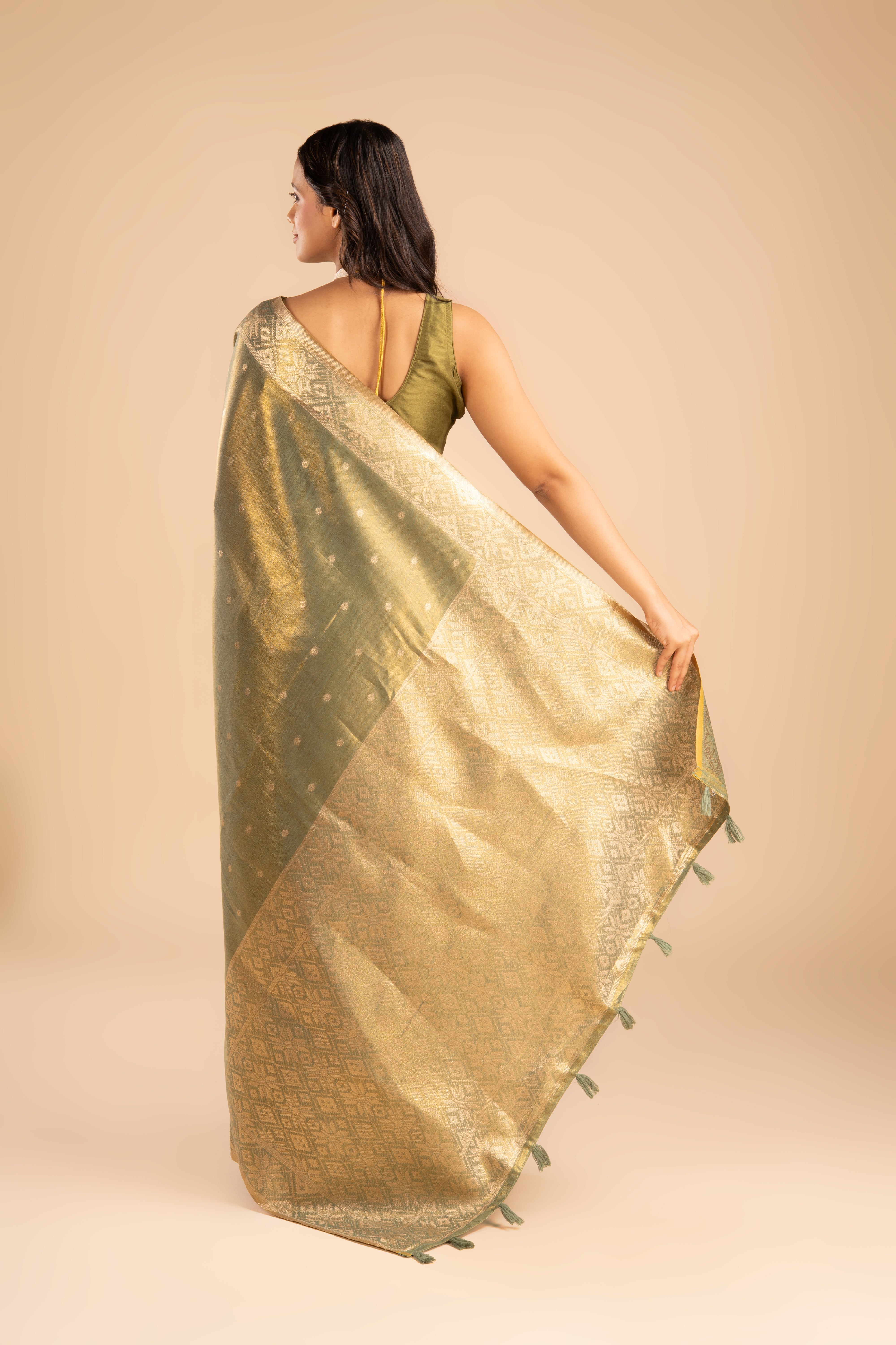 Green Tissue Silk Saree