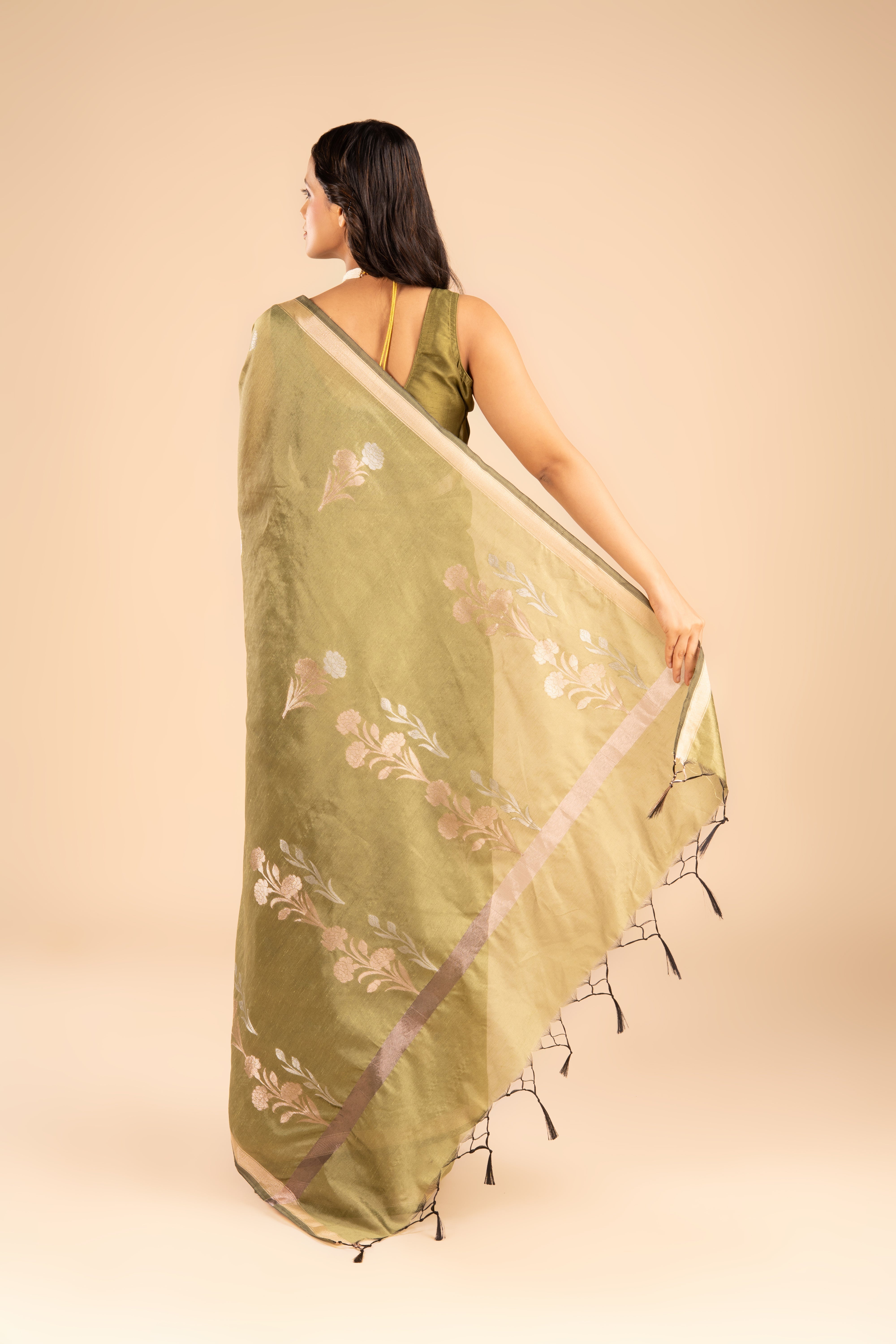 Green Tissue Silk Saree